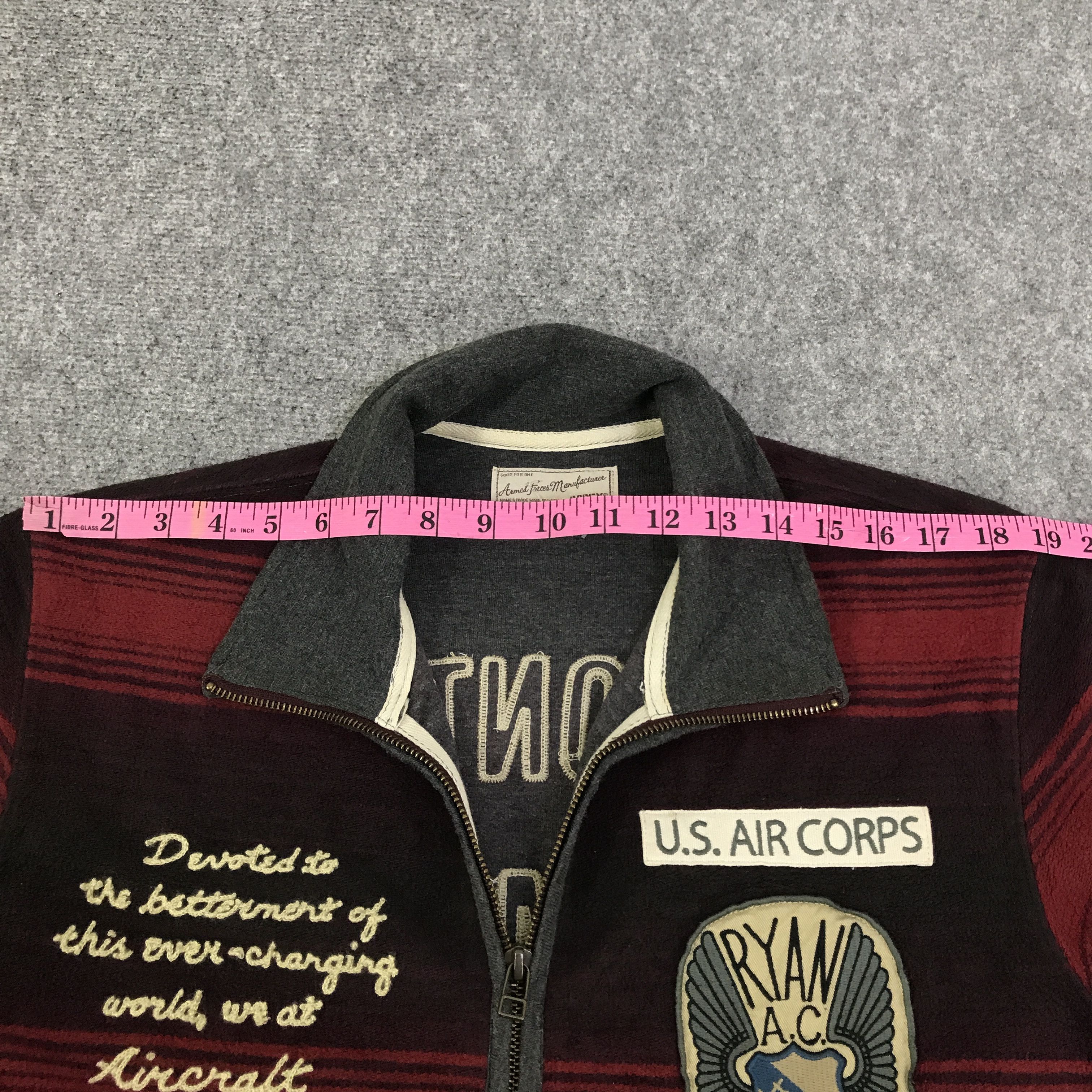 Avirex avirex u.s air corps Striped zipper jacket K124B6 Size US L / EU 52-54 / 3 - 6 Thumbnail