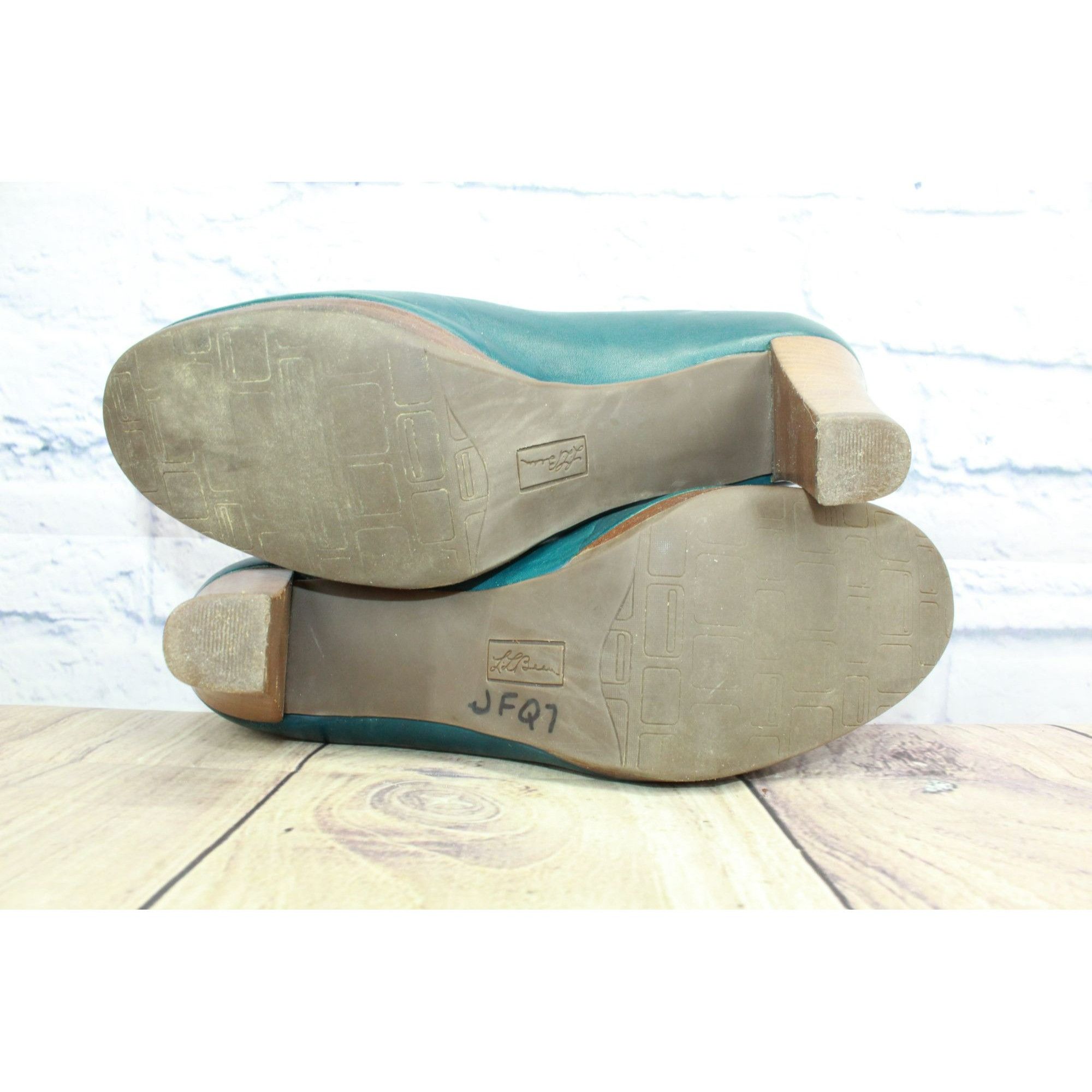 L.L. Bean × Leather LL Bean Women's Leather Casual Dress Pump Heel Shoes Size US 8.5 / IT 38.5 - 9 Thumbnail