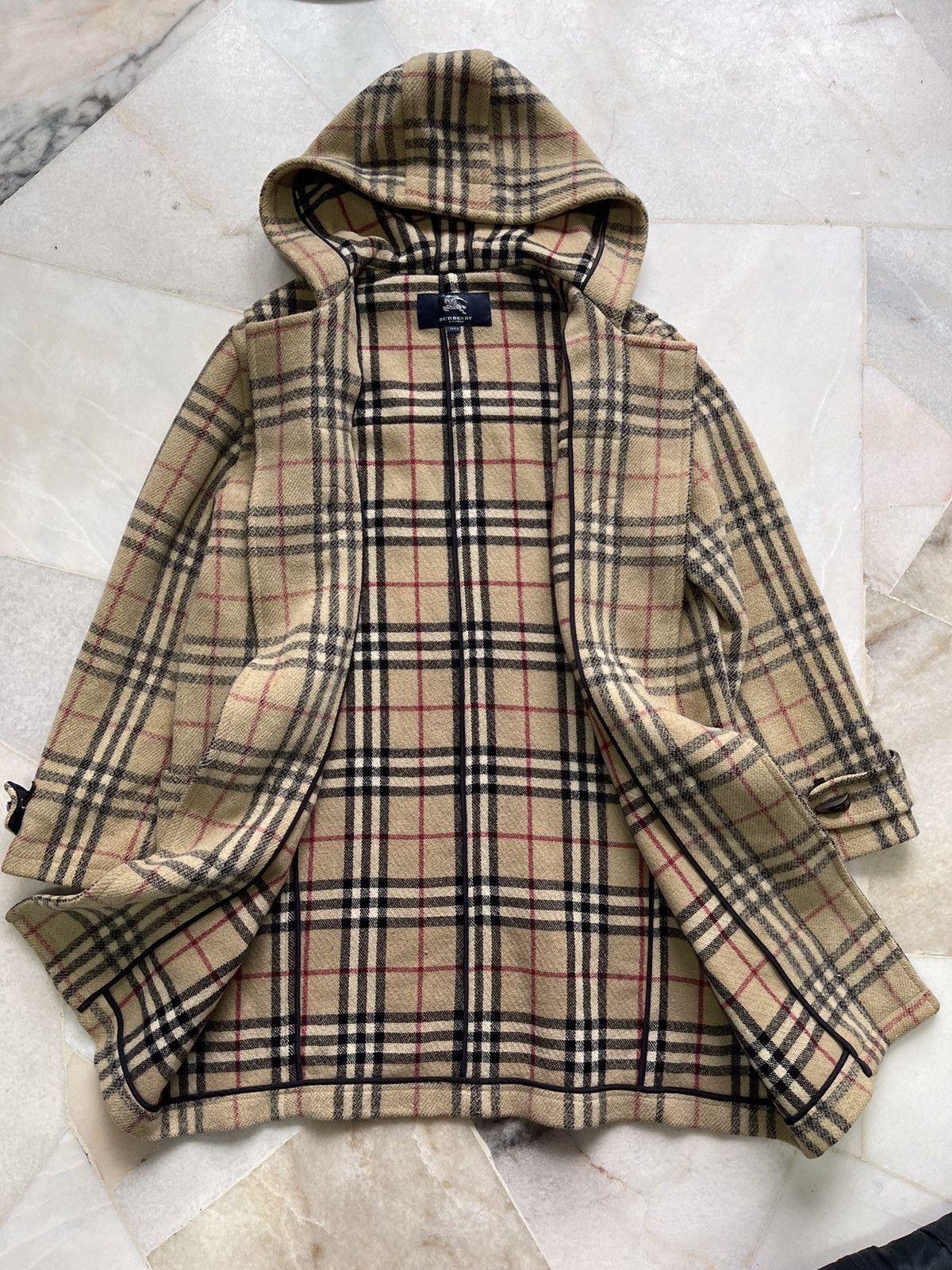 Burberry × Vintage Burberry Nova Check Duffle Coat Size US M / EU 48-50 / 2 - 17 Thumbnail