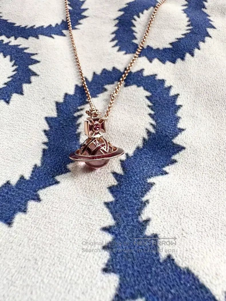 Vivienne Westwood Vivienne Westwood Purple Red Braided Ribbon Saturn Planet Size ONE SIZE - 3 Thumbnail