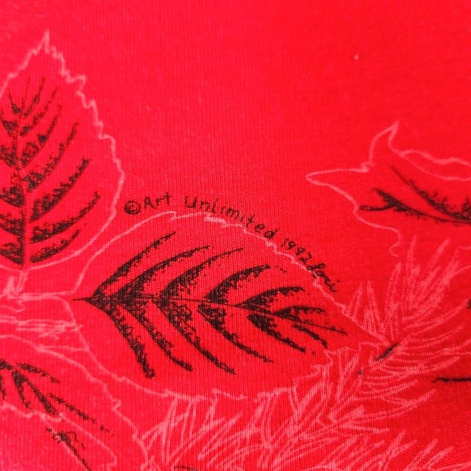 Fruit Of The Loom VINTAGE Deer T Shirt Mens XL Red 90s All Over Print Nature Tee Made In USA Fruit of the Loom Shirt Mens Red 90s Deer Nature Graphic Tee Size US XL / EU 56 / 4 - 4 Thumbnail