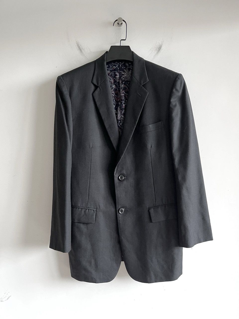 Yohji Yamamoto Yohji Yamamoto Textured Tailored Jacket with Paisley Lining Size US L / EU 52-54 / 3 - 2 Thumbnail