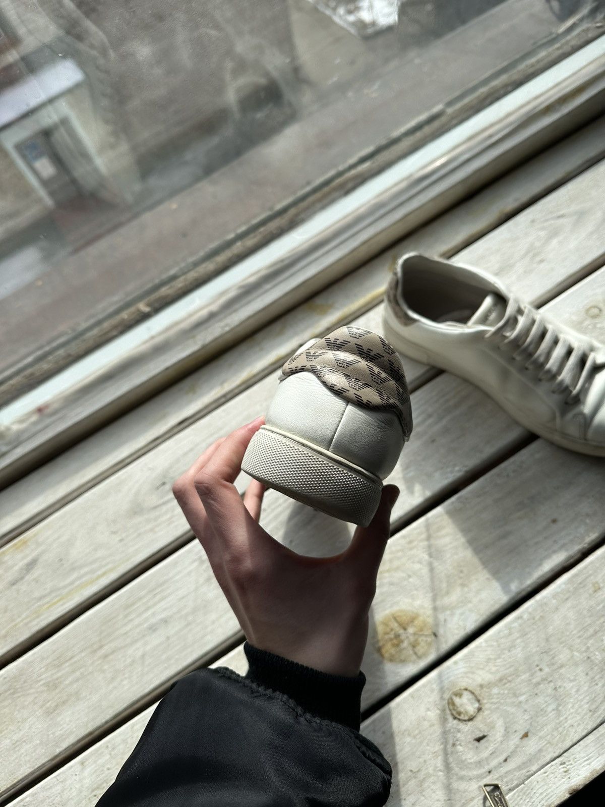 Designer × Emporio Armani × Giorgio Armani 🚨ARMANI WHITE SHOES MINIMALISM SNEAKERS MONOGRAM LUXURY Size US 6 / EU 39 - 5 Thumbnail