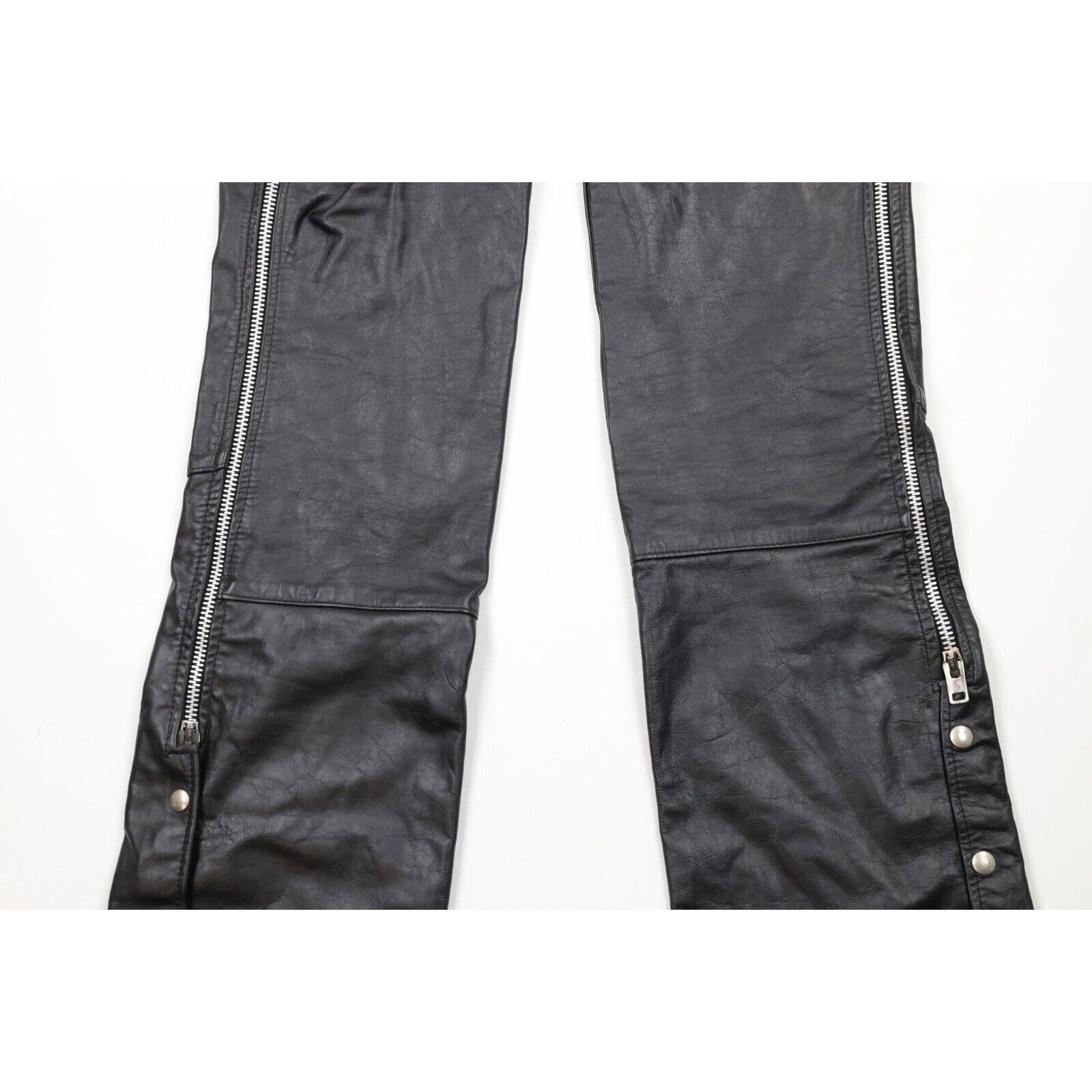 Vintage Vintage 70s Streetwear Distressed Leather Motorcycle Chaps Size US 30 / EU 46 - 12 Thumbnail