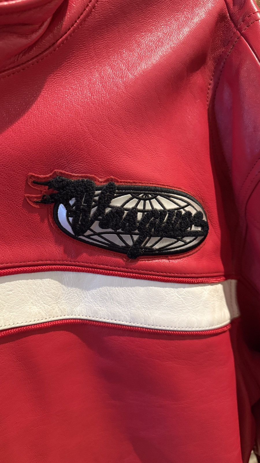 Vasque Vintage Vasque Red Leather Racing Jacket 90s Size US XXL / EU 58 / 5 - 8 Thumbnail