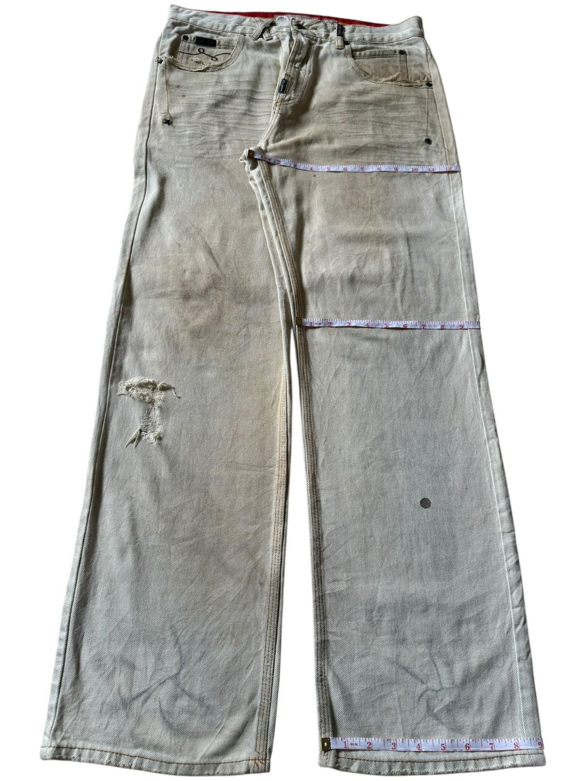 LRG Vintage LRG Rusty Wash Distressed Baggy Jeans Size US 33 - 8 Thumbnail