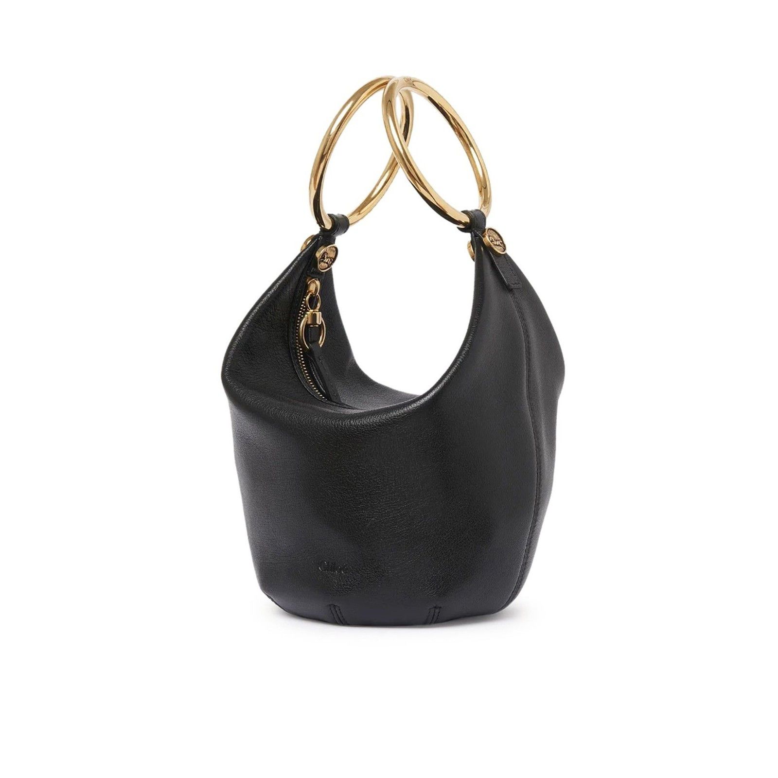 Chloe Chloe Small Bracelet Black Grained Leather Shoulder Bag New Size ONE SIZE - 2 Thumbnail