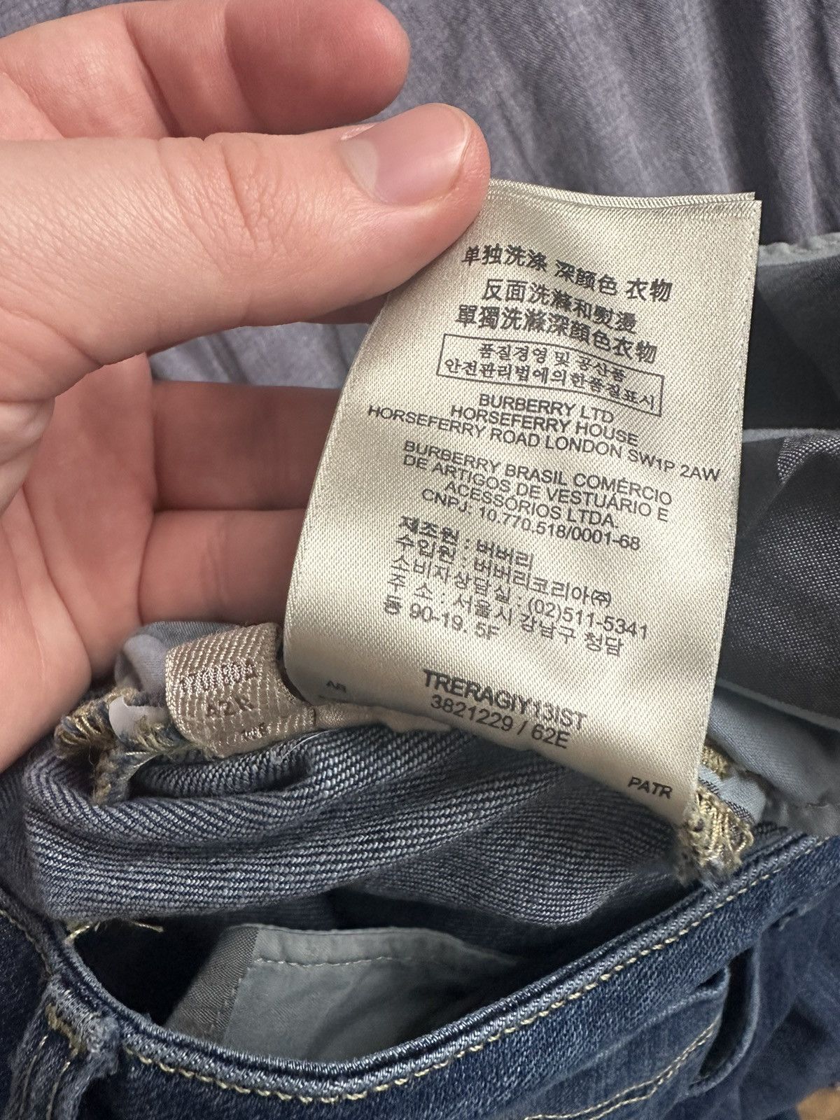 Burberry Burberry Brit Vintage Blue Big Logo Denim size S luxury Size US 30 / EU 46 - 9 Thumbnail
