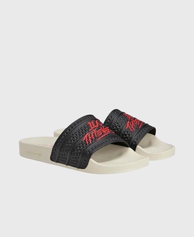 Adidas 100T Adilette Slides Size US 5 / EU 37 - 1 Thumbnail