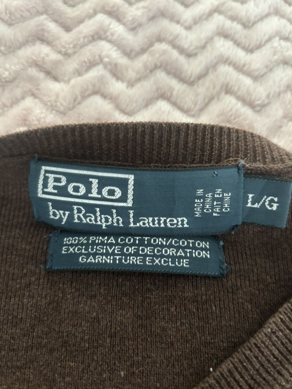 Polo Ralph Lauren VINTAGE | Ralph Lauren Polo Brown Cotton Knit Sweatshirt Size L / US 10 / IT 46 - 2 Thumbnail