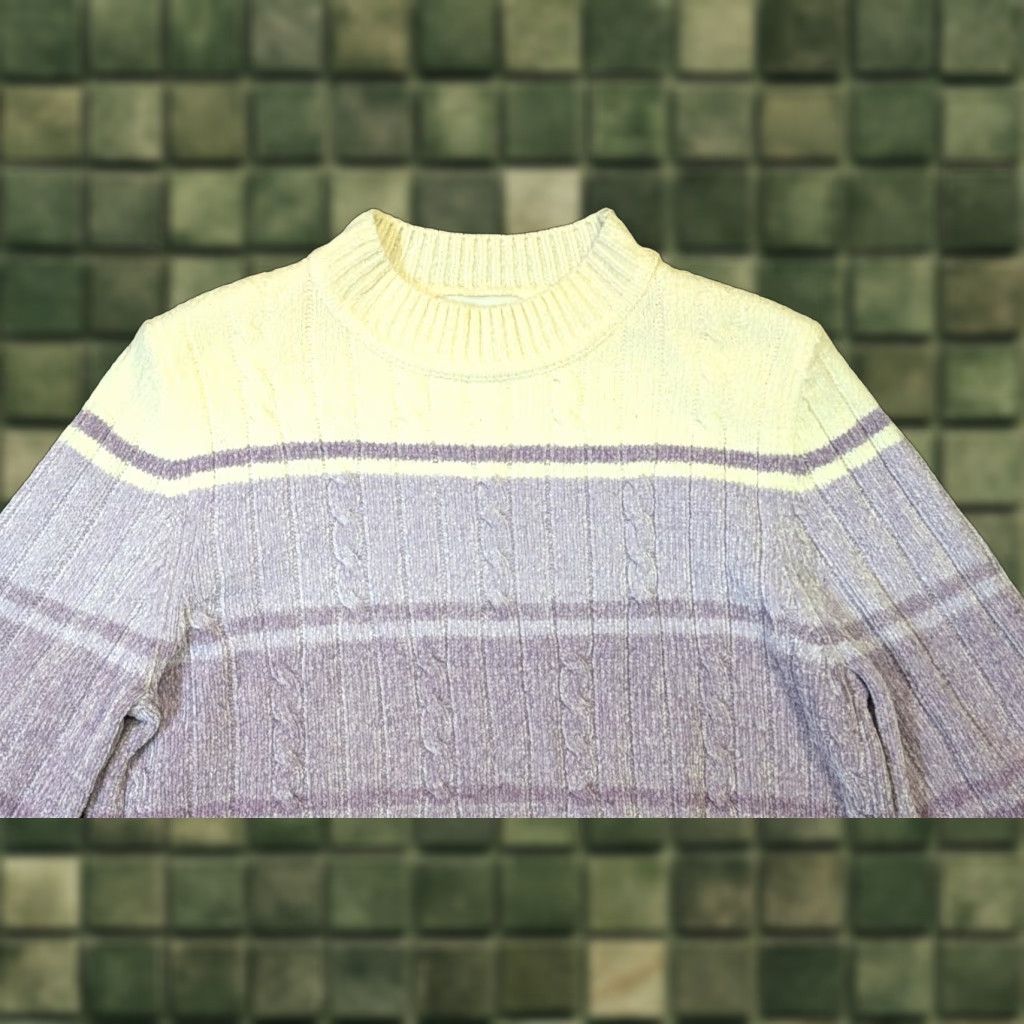 Vintage VINTAGE Alfred Dunner Swiss Chalet Sugar Plum M Cable Knit Pullover Sweater Cardigan Size M / US 6-8 / IT 42-44 - 1 Thumbnail