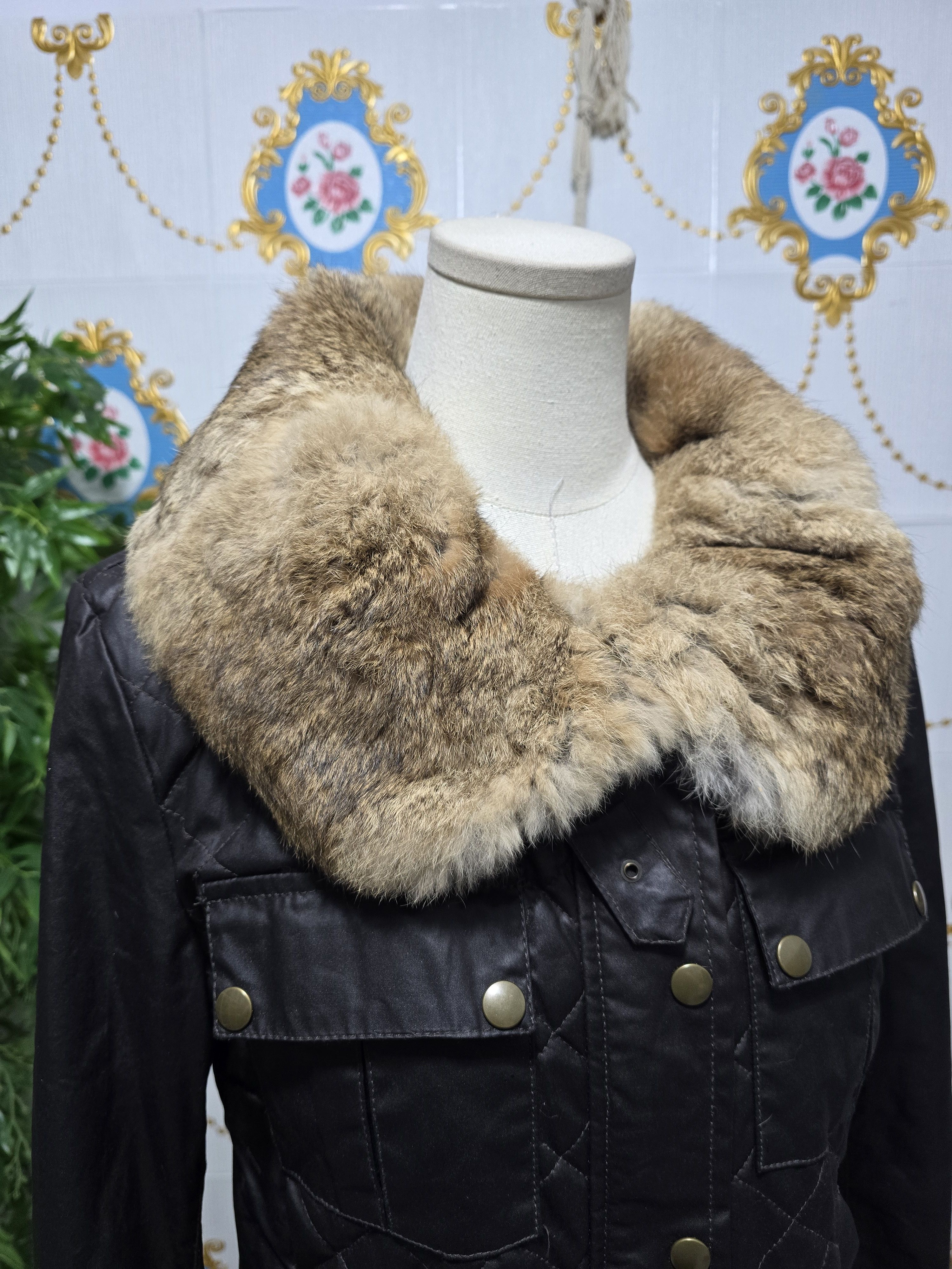 Belstaff Belstaff Gold Label quilted jacket ,wax cotton rabbit fur Size M / US 6-8 / IT 42-44 - 7 Thumbnail