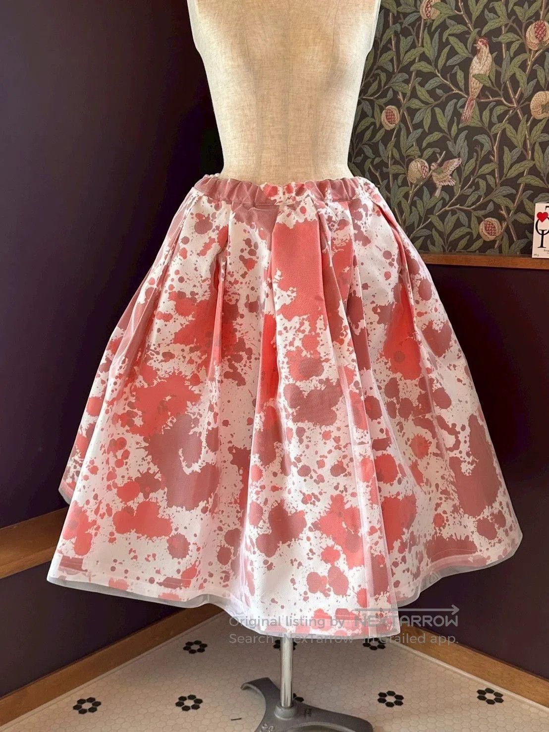 Comme des Garcons Comme des Garçons Mesh Ink Print Skirt. Size US 26 / EU 42 - 1 Thumbnail