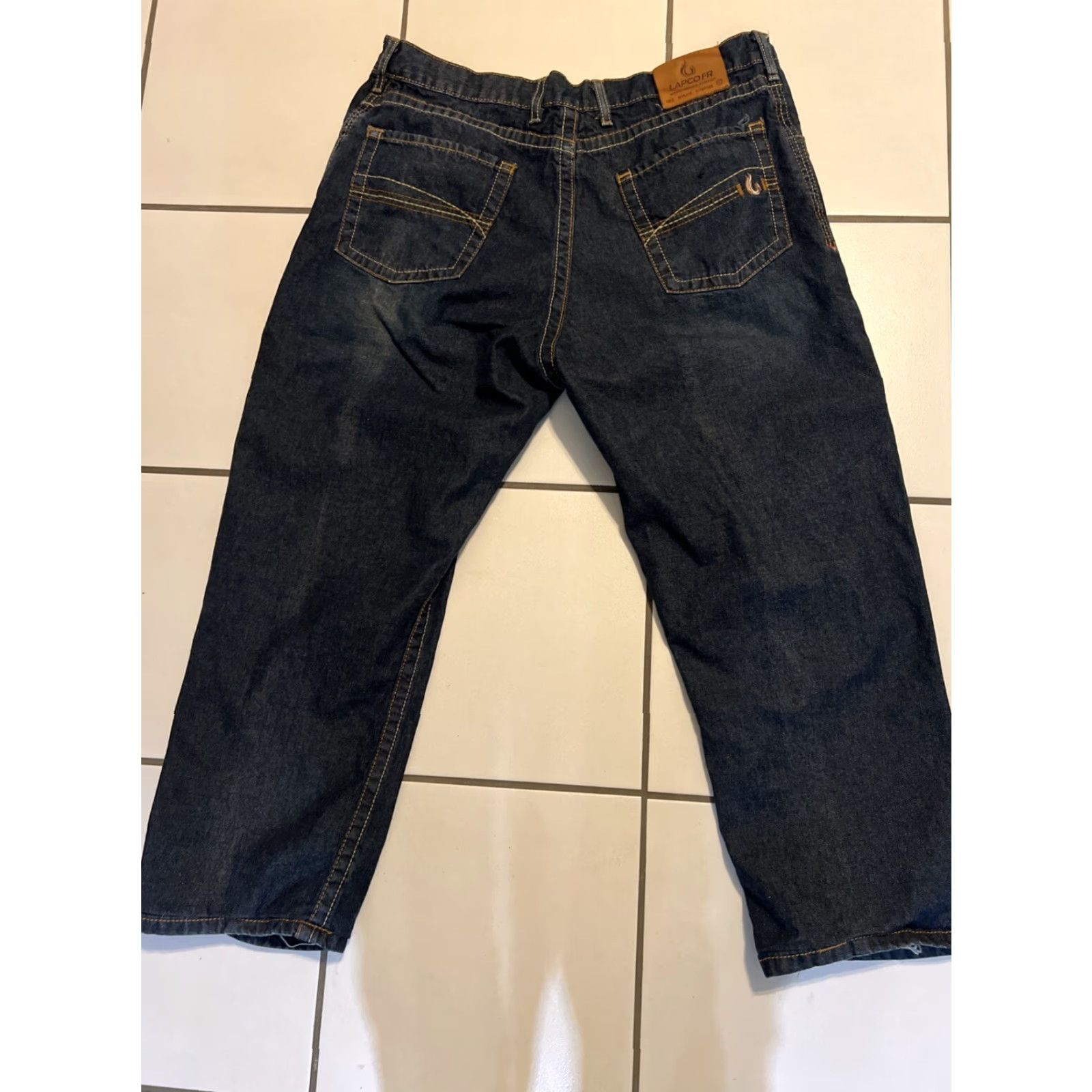 Denime LAPCO FR Jeans Flame Resistant Denim Men's 38x25 Blue Straight Regular Fit Size US 38 / EU 54 - 3 Thumbnail