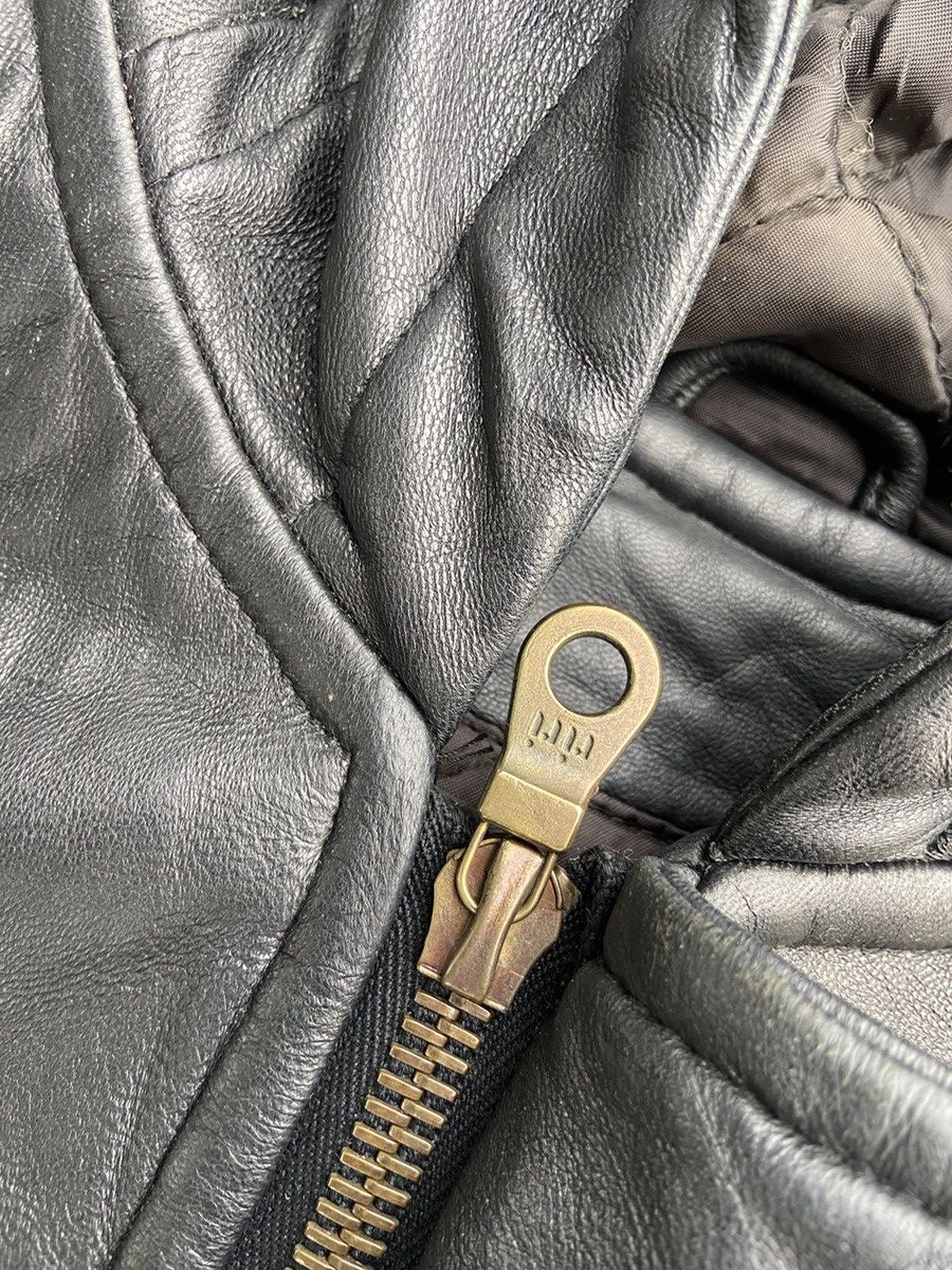Yohji Yamamoto Circa 92–93 Hooded Leather Coat with Asymmetrical Button Size US L / EU 52-54 / 3 - 10 Thumbnail