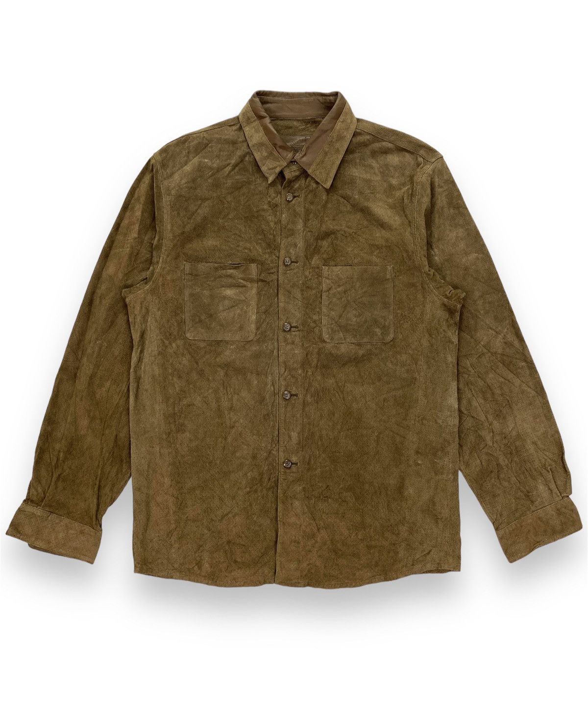 Genuine Leather The Casual Mesh Leather Button Ups Shirt Size US L / EU 52-54 / 3 - 1 Thumbnail