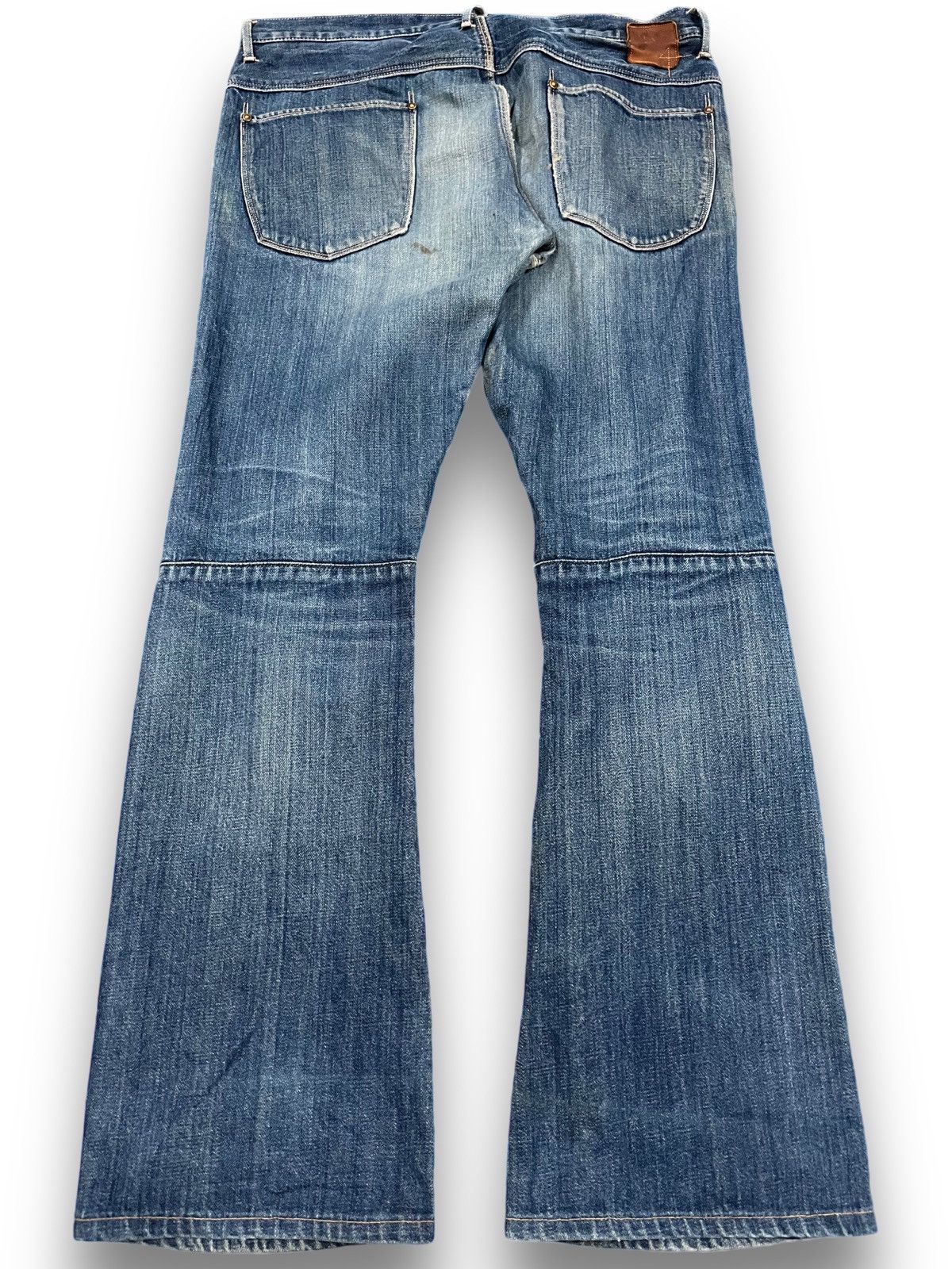 Japanese Brand Vintage Medio Quadro Twisted Leg Flare Denim Size US 35 - 6 Thumbnail