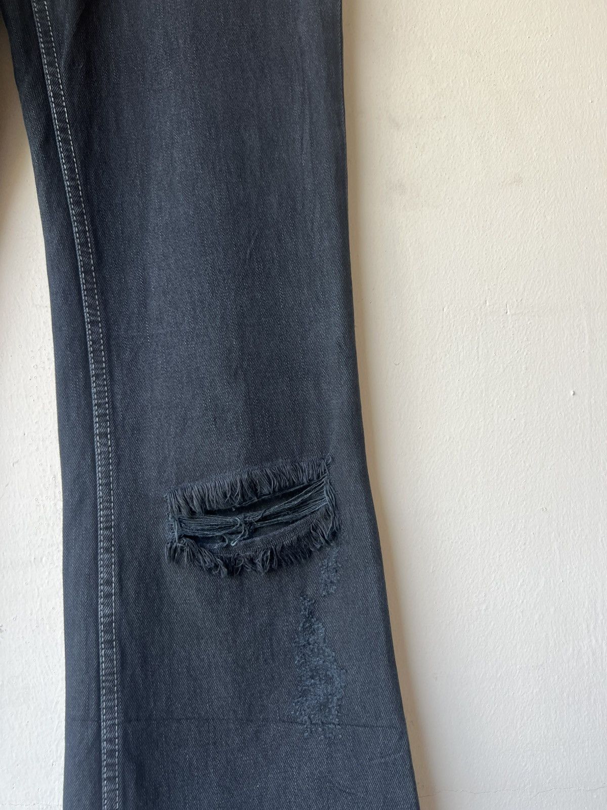 Shellac Of The Neige Style Japan Ripped Distress Denim Bootcut Jeans Size US 30 / EU 46 - 17 Thumbnail
