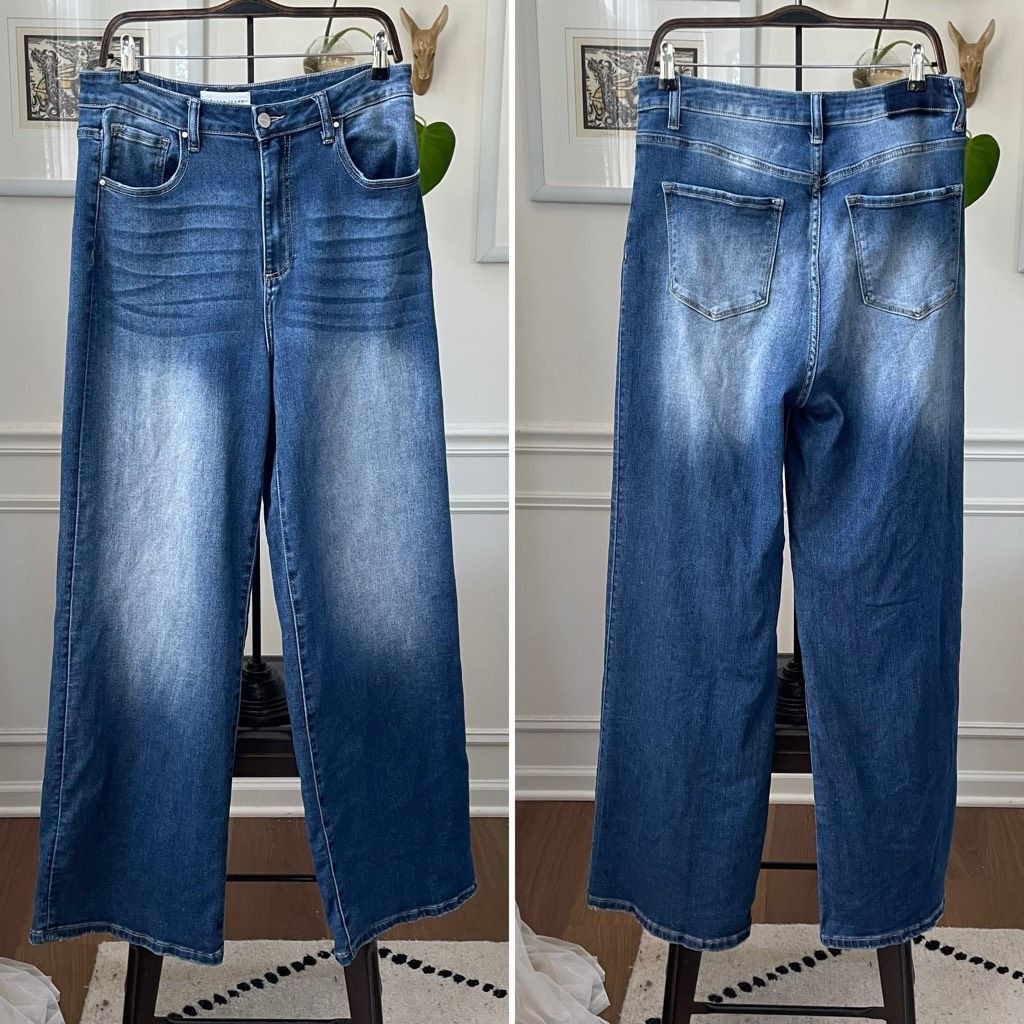 Other Risen Medium Wash Wide Leg High Rise Jeans 11 13 30 32 Size 30" / US 8 / IT 44 - 2 Thumbnail