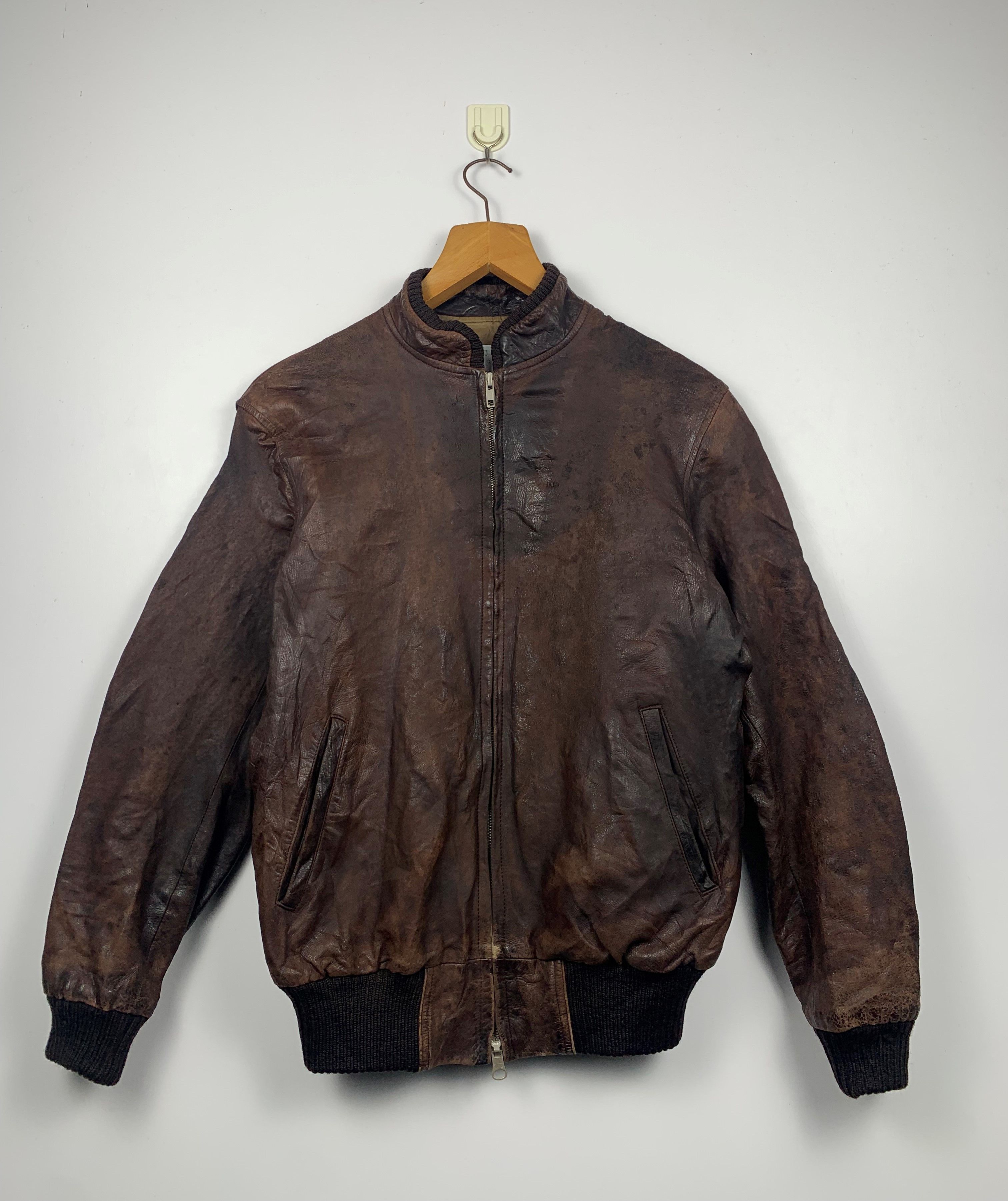 Vintage Vintage Japanese Brand Full Leather Bomber Jacket J1164 Size US M / EU 48-50 / 2 - 1 Thumbnail