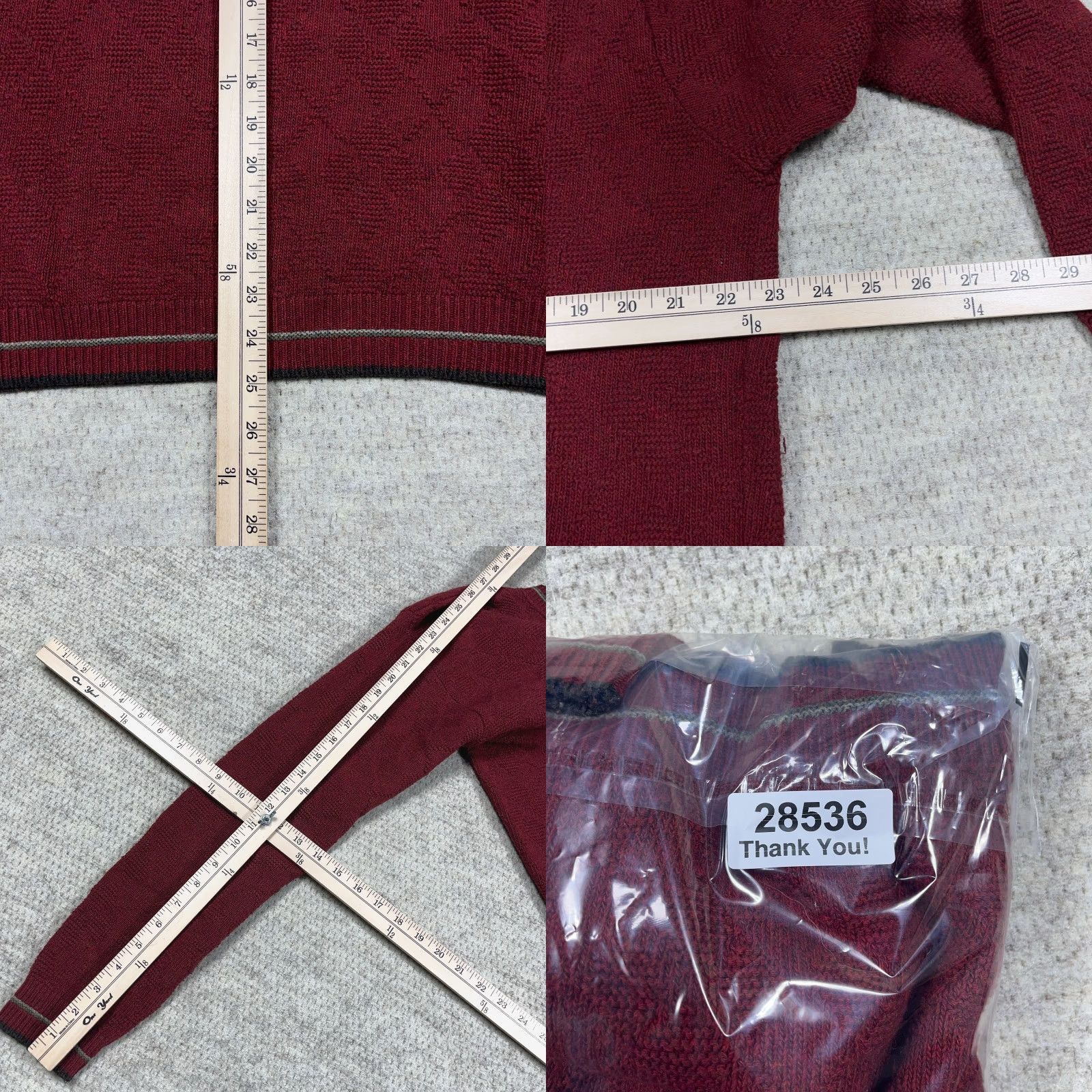 Haggar VINTAGE Haggar Sweater Men M Red Embroidered Logo Golf V-Neck Heavyweight Pullover 90s Classic Knit Apparel Size US M / EU 48-50 / 2 - 8 Thumbnail