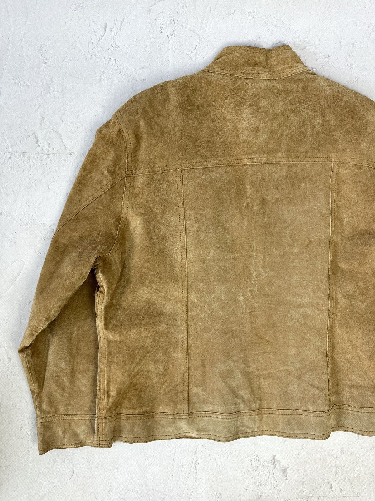 If Six Was Nine × Vintage Vintage Beige Leather Jacket Size US L / EU 52-54 / 3 - 8 Thumbnail