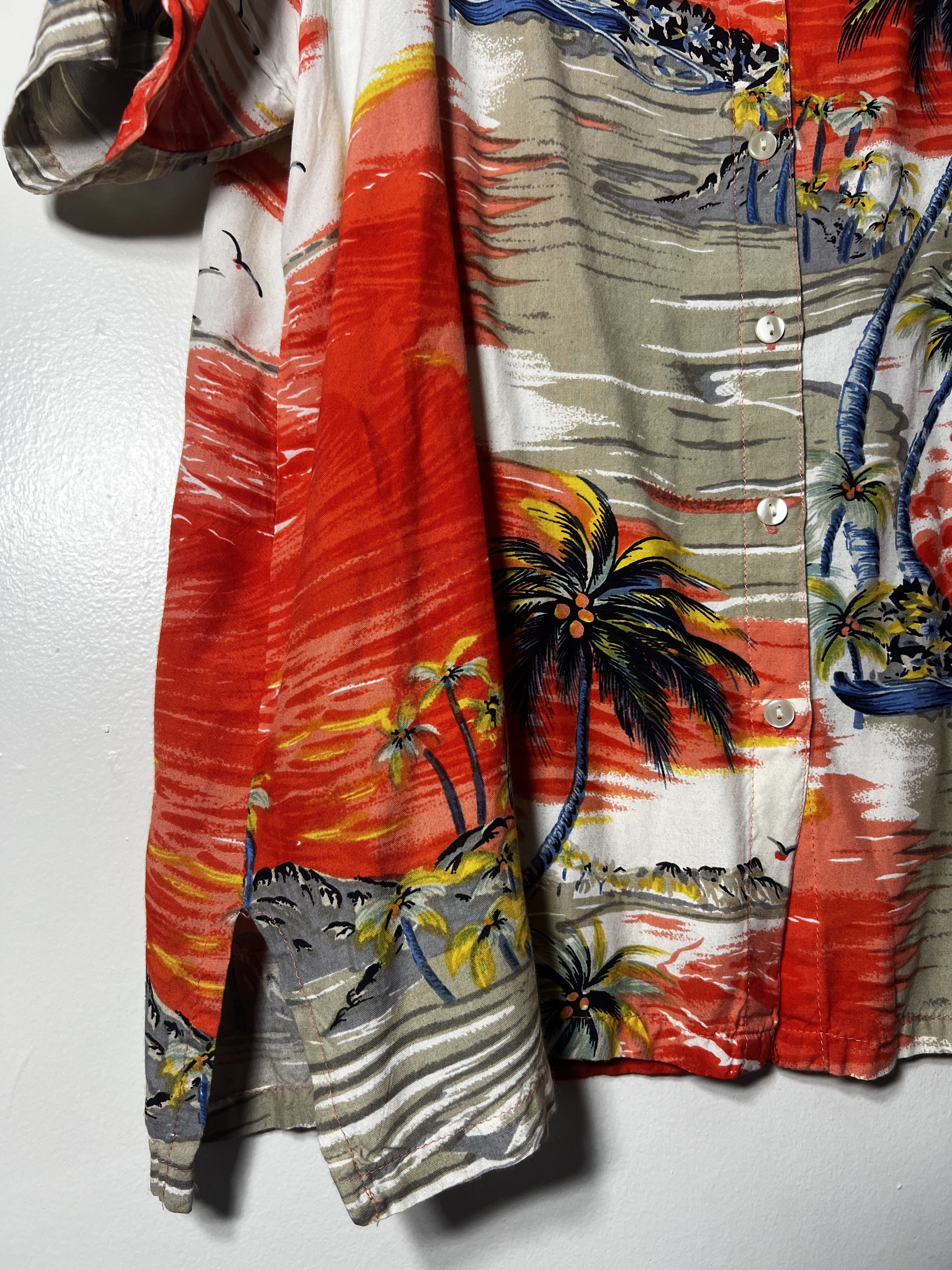 Vintage Vintage Ellen Parker Rayon Hawaiian Print Button Up Shirt Size US M / EU 48-50 / 2 - 7 Thumbnail