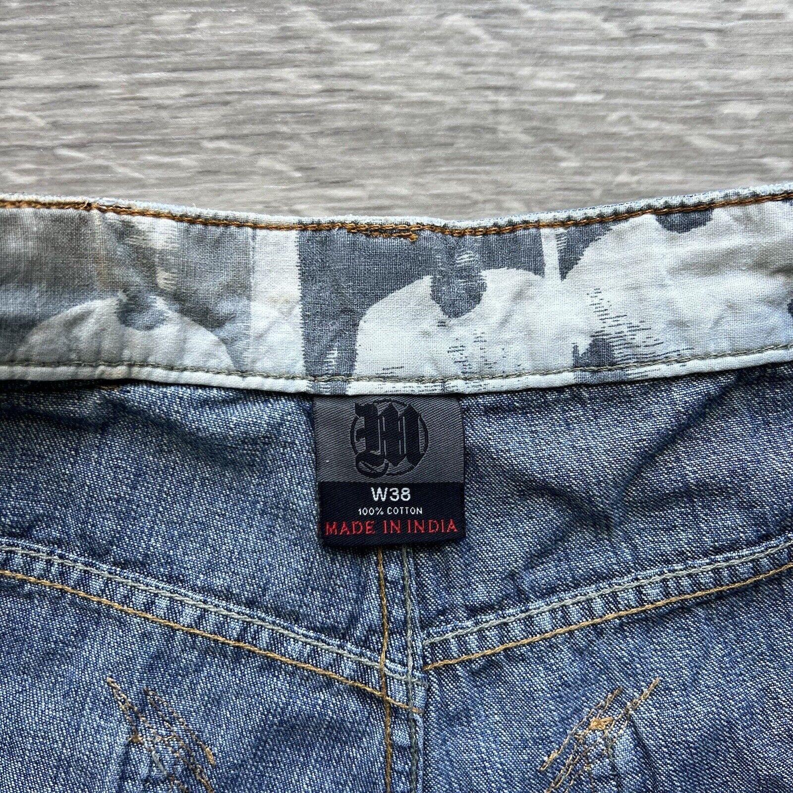 Makaveli Vintage Makaveli Denim Jorts Y2K Baggy Embroidered Skate Size US 35 - 7 Thumbnail