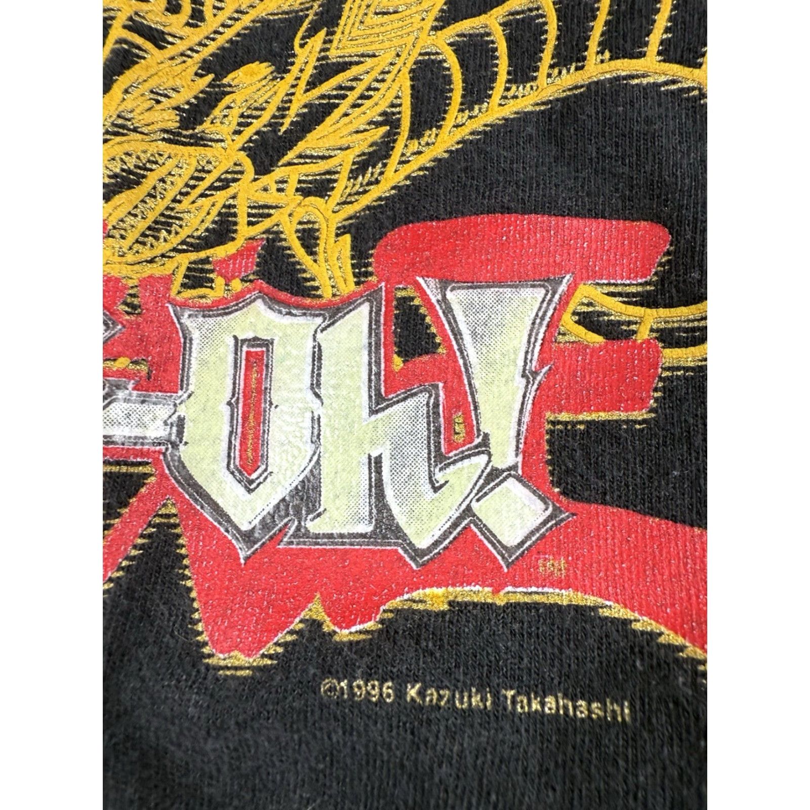 Vintage VINTAGE Yugioh T Shirt Longsleeve Black Cotton 1990s 90s Graphic White? Size US S / EU 44-46 / 1 - 4 Thumbnail