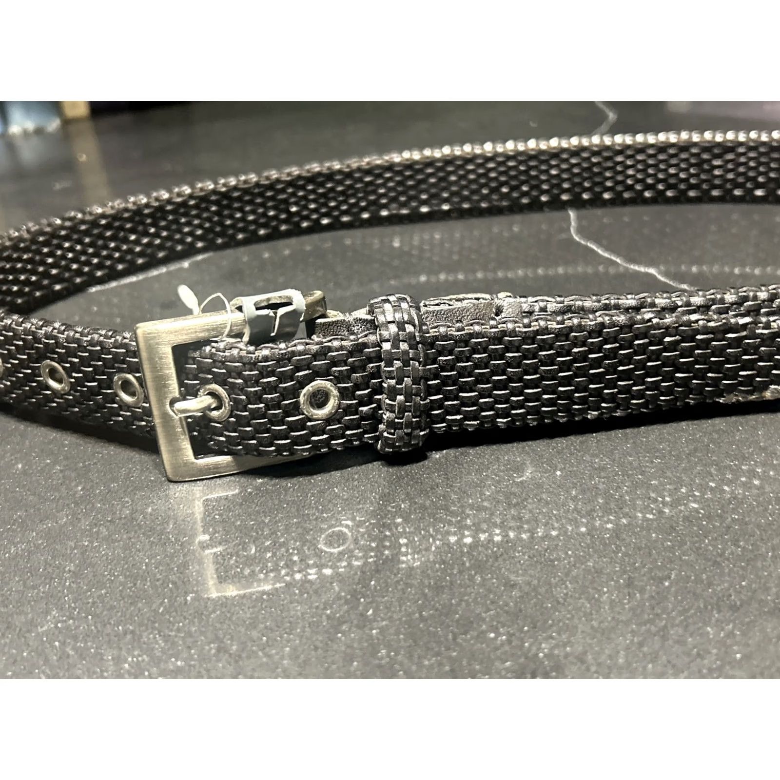 PT Torino Torino Belt NWT Size 34 Black Italian Leather Woven Men 34 Belt Size 34 - 8 Thumbnail