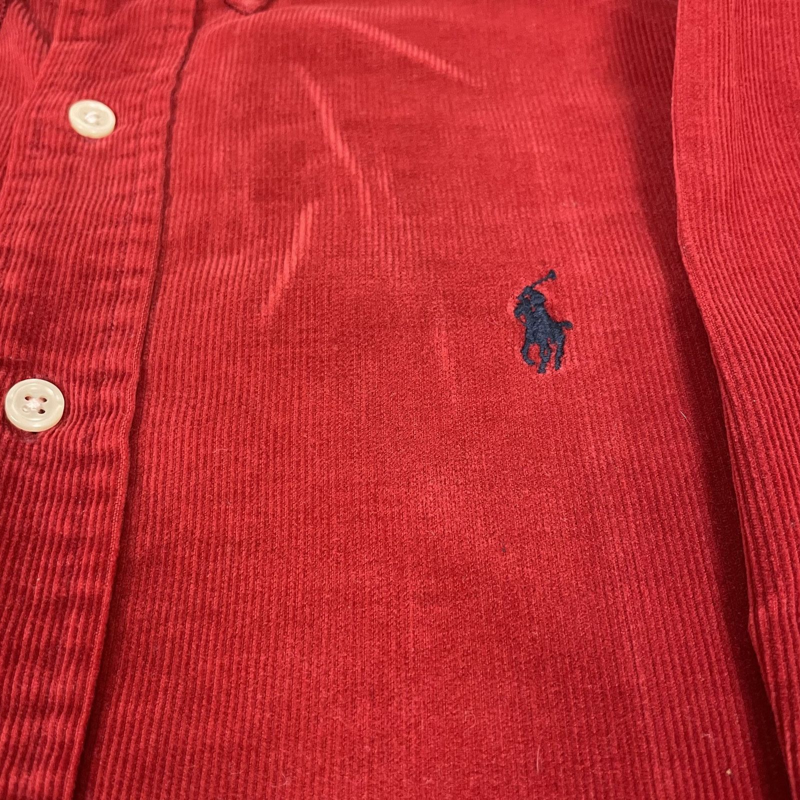 Ralph Lauren × Vintage Ralph Lauren Blaire Men's Red Cotton Corduroy Collared Shirt Size US L / EU 52-54 / 3 - 2 Thumbnail