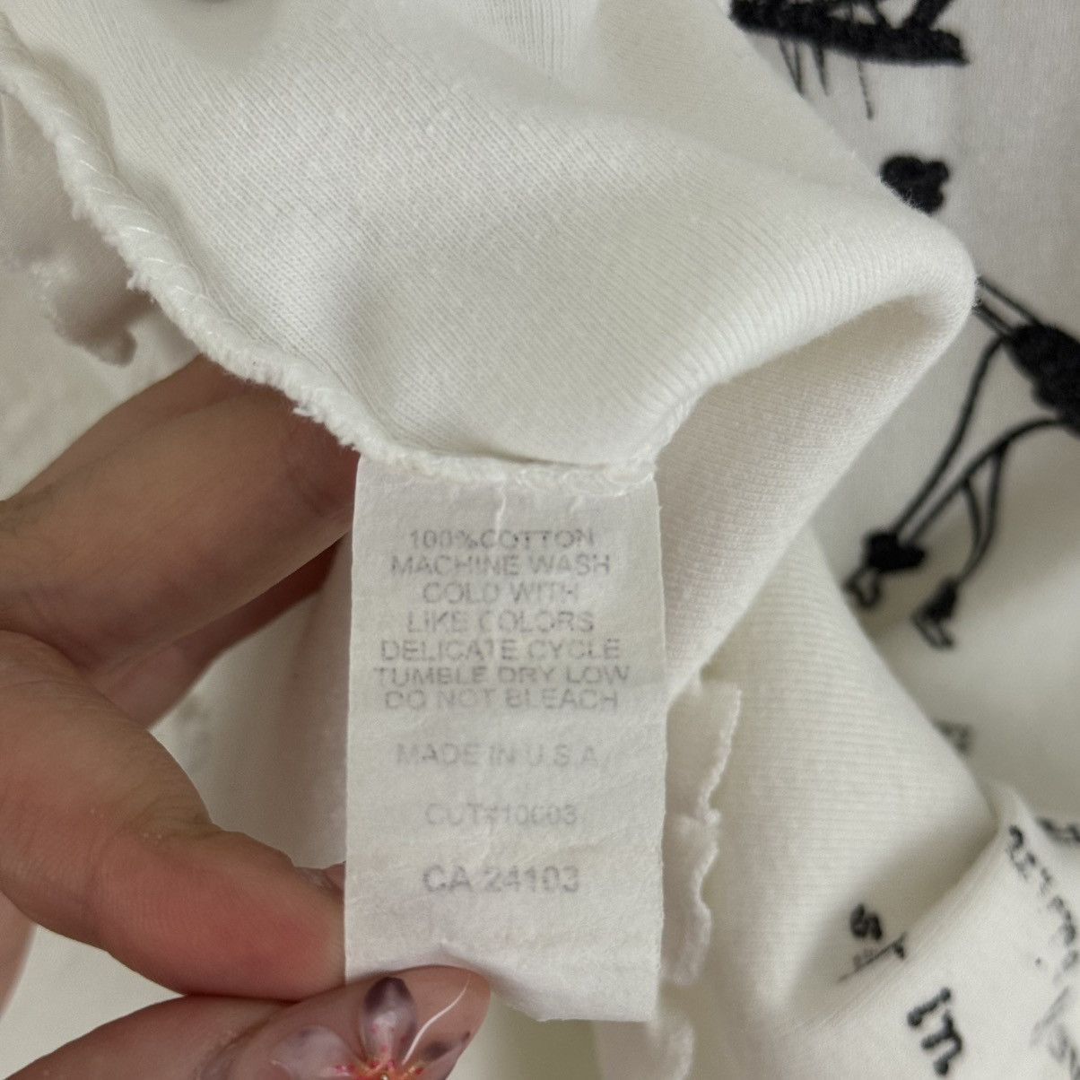 Other CACTUS Vintage Y2K White Black Paris Eiffel Tower Top Size L / US 10 / IT 46 - 8 Thumbnail