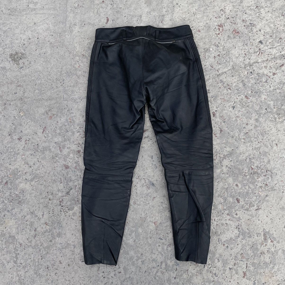 Other Vintage Moto Leather Pants 35 - 36 Size 90s Y2K USA Japan Size US 35 - 2 Thumbnail