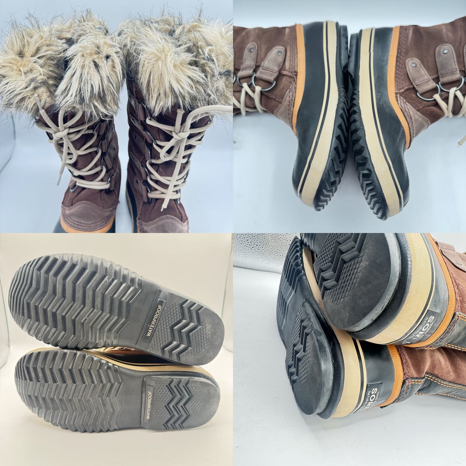 SOREL Sorel Boots Women 9 Joan Of Arctic Waterproof Leather Brown Faux Fur Lined Snow Boot Womens Size US 9 / IT 39 - 8 Thumbnail