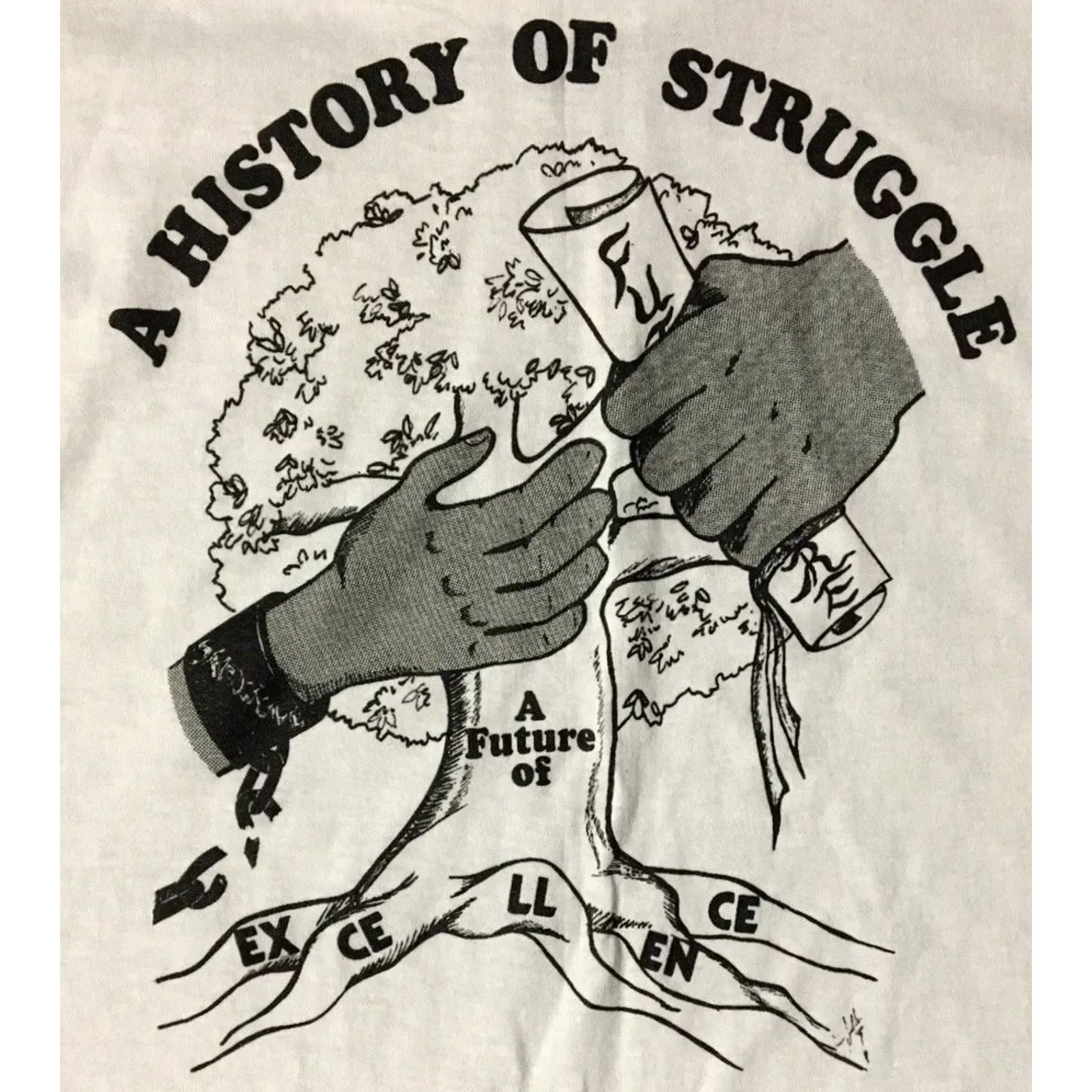 Vintage VINTAGE History Of Struggle Future Of Excellence Shirt S White MLK Civil Rights | Single Stitch | Men | T-Shirt Size US S / EU 44-46 / 1 - 3 Thumbnail