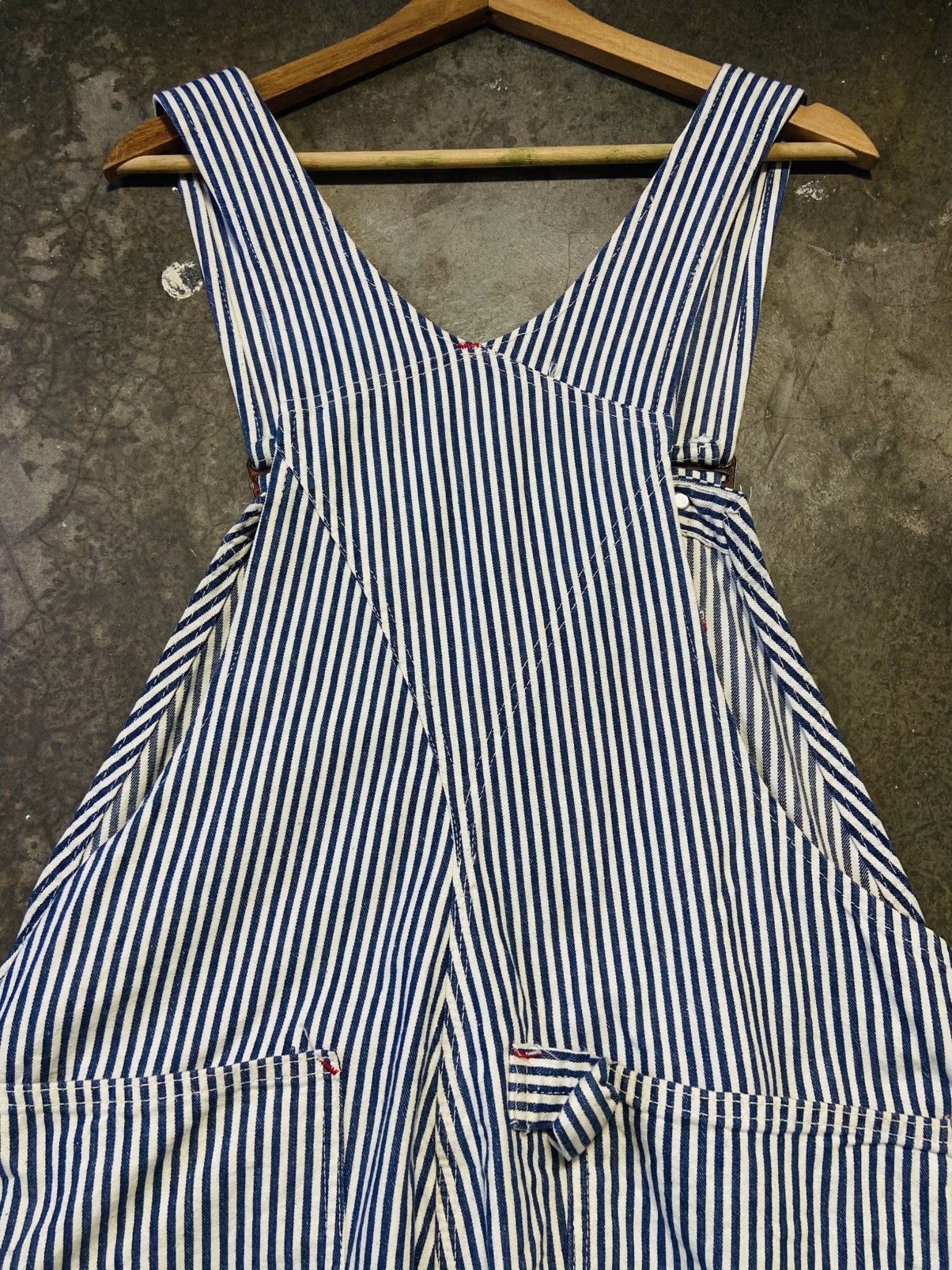 Original Montgomery Vintage Ward Montgomery Double Knee Hickory Jumpsuit Size US 38 / EU 54 - 18 Thumbnail