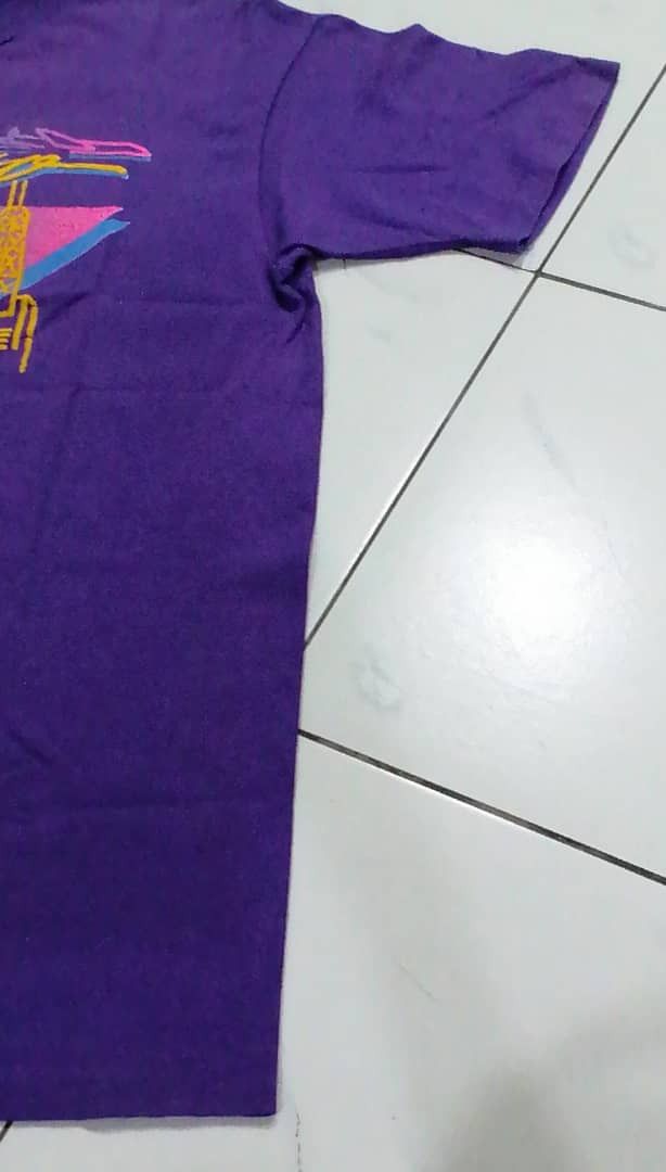 Vintage single stich 1991 Chicago purple Hanes Made in USA diport Size US L / EU 52-54 / 3 - 3 Thumbnail