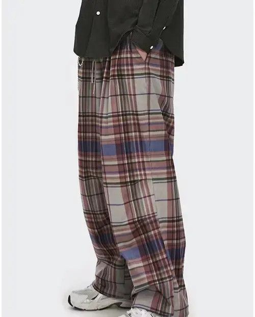 20AW Indigo Union Japan Red Oversized Checked Pants