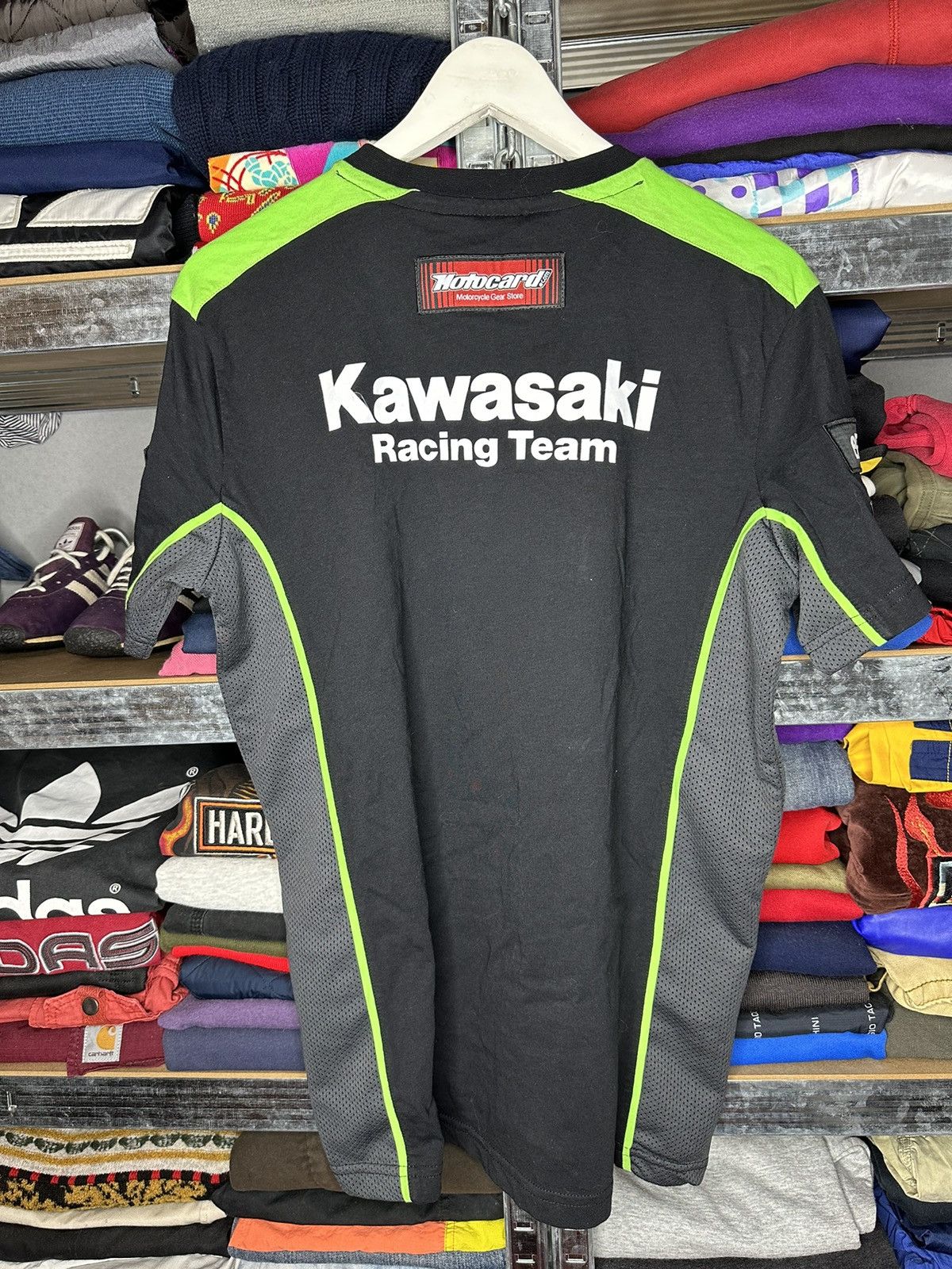 Pre-owned Moto X Racing Kawasaki Ninja Firelli Elf T-shirt Motorcycle Racing Team In Black