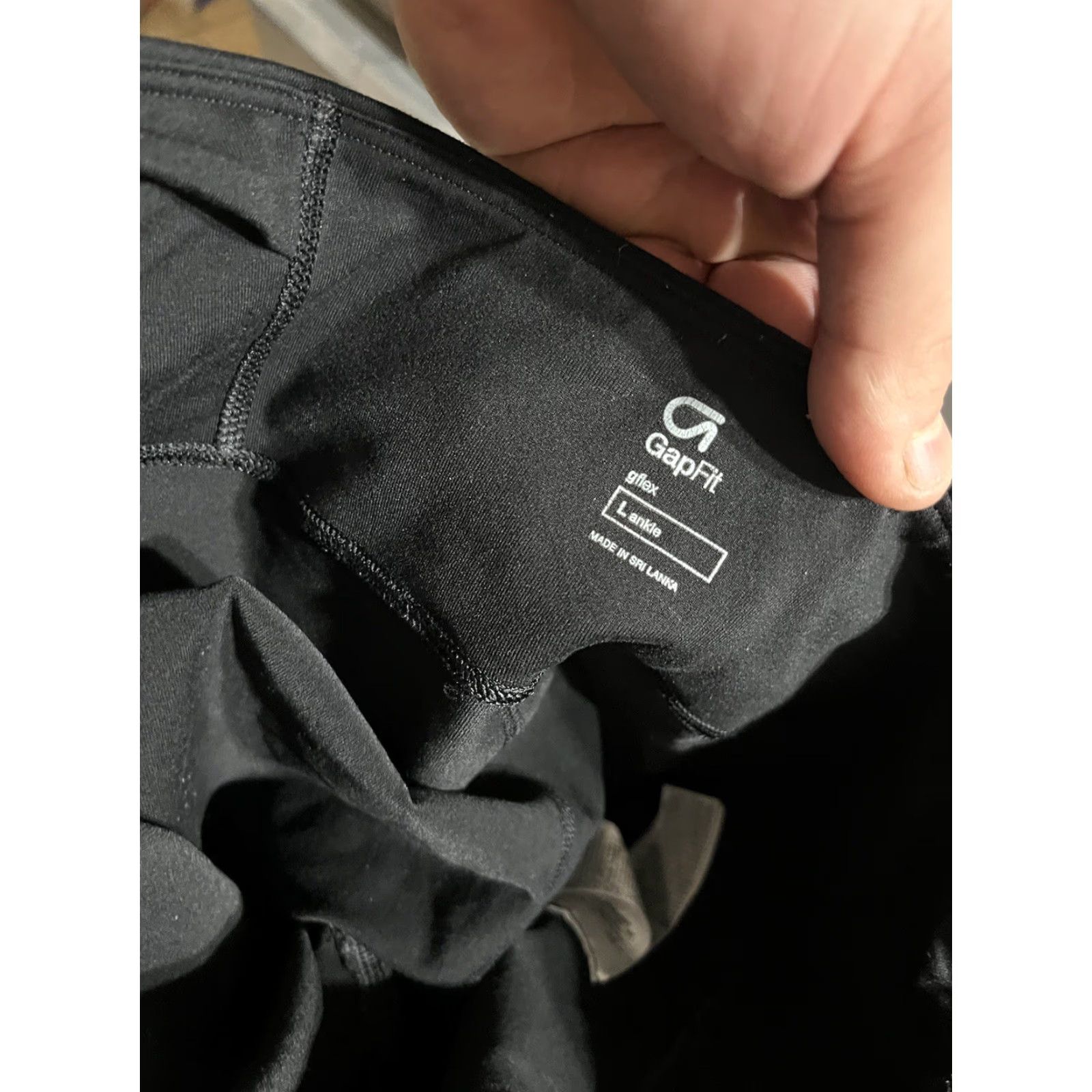 Gap GAP Gfit Leggings Women’s Straight Fit Cotton Ankle Size Large Black Activewear Compression Size 36" / US 14 / IT 50 - 5 Thumbnail