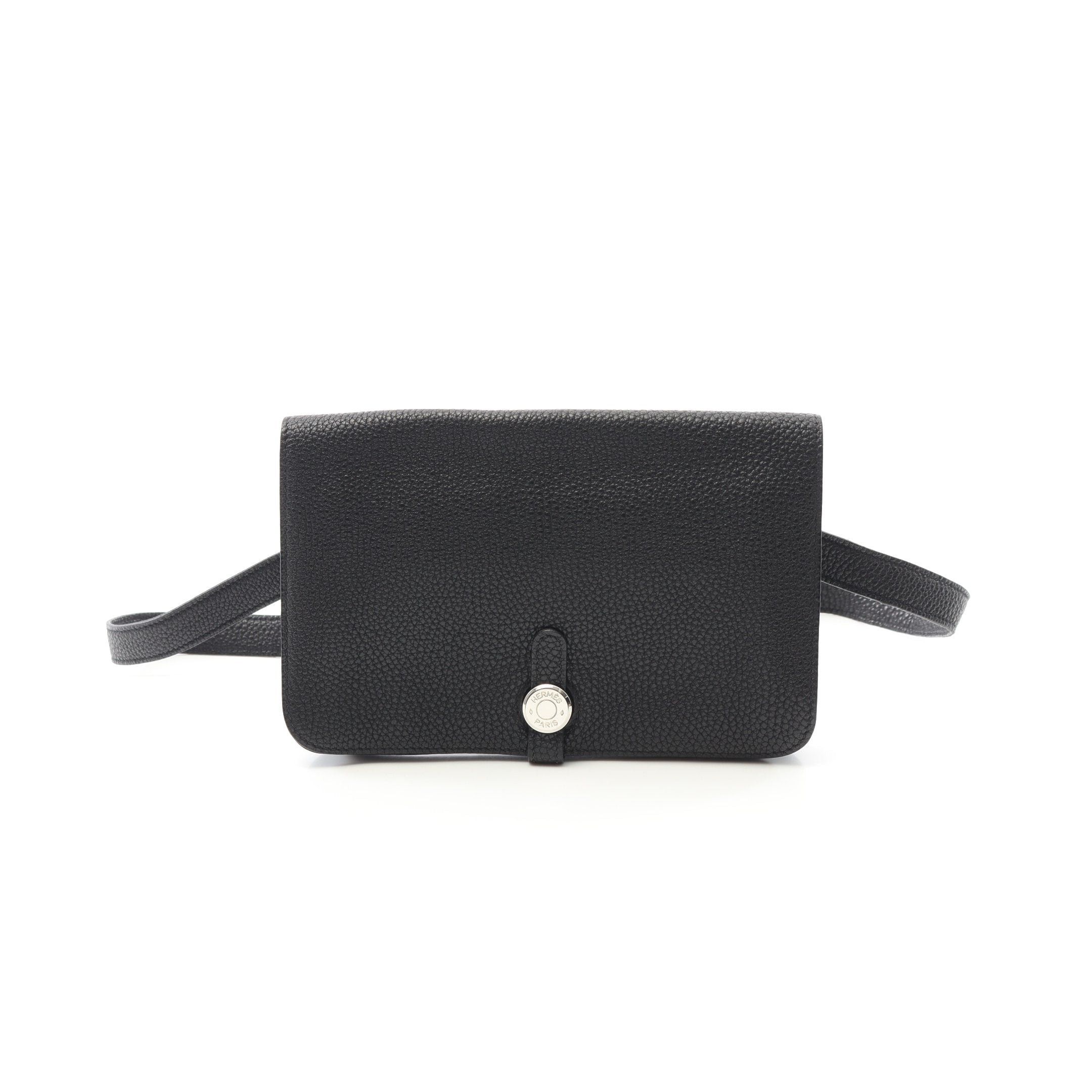 Hermes Hermes Dogon Waist Pouch Bag Togo Black Silver Hardware □G Stamp Size ONE SIZE - 1 Thumbnail