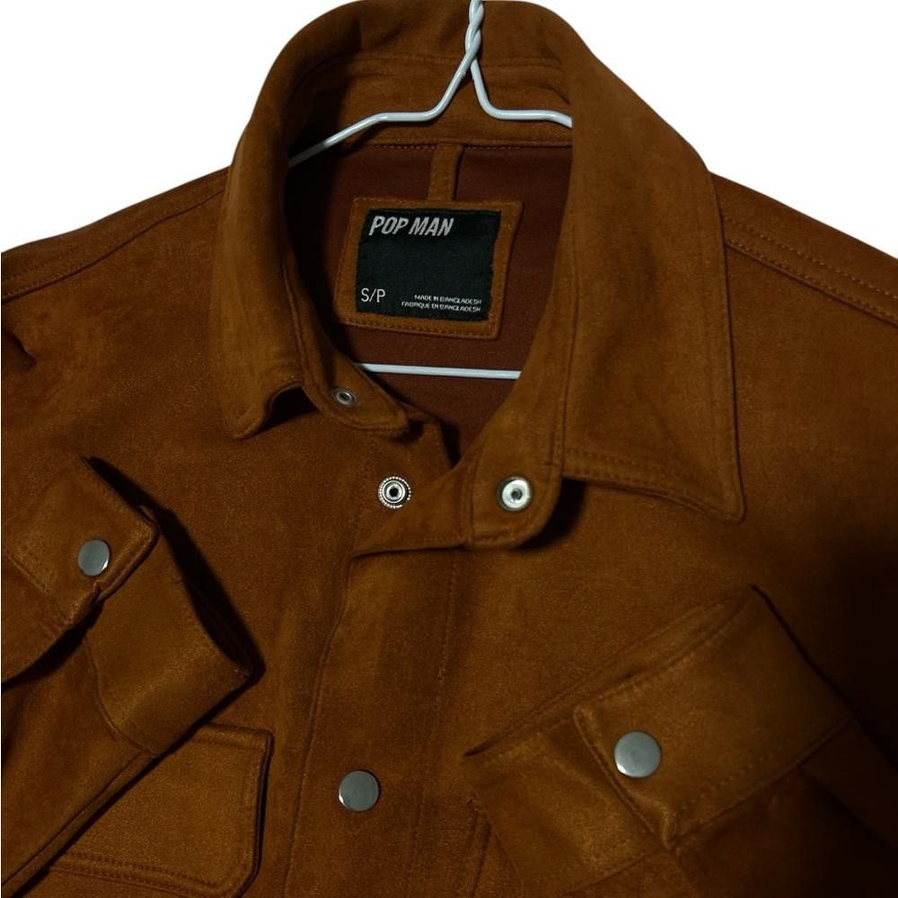 Designer Pop Man Brown Suede Jacket - Size S/P Size US S / EU 44-46 / 1 - 3 Thumbnail
