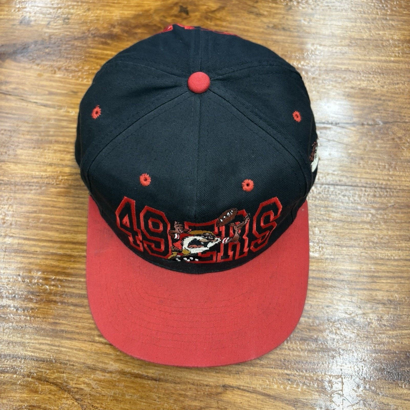 Logo 7 Vintage 90s NFL SF 49ers X Taz Looney Toons Snap Back Hat Size ONE SIZE - 4 Thumbnail