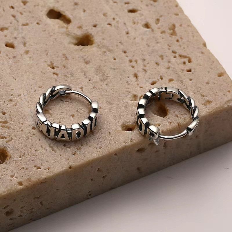 Jewelry Punk Earrings One Pairs Chrome Jewelry Size ONE SIZE - 2 Thumbnail