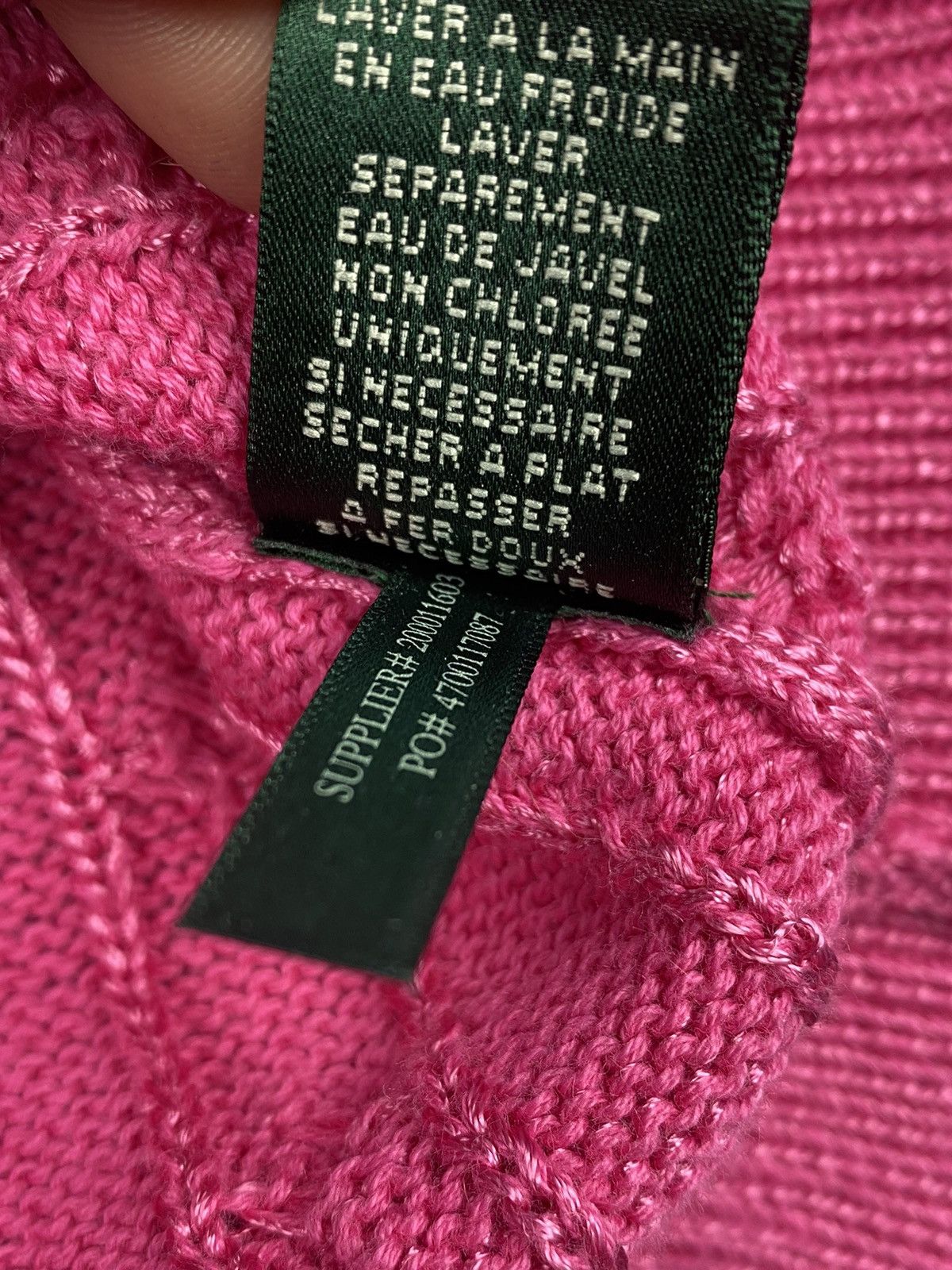 Polo Ralph Lauren Lauren Ralph Lauren Pink Sweater 3/4 Sleeves Scoop Neck Size XL / US 12-14 / IT 48-50 - 9 Thumbnail