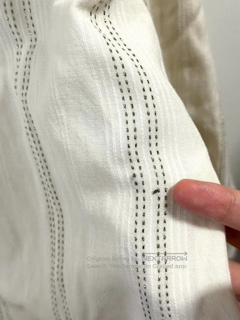 Saint Laurent Paris Saint Laurent Metallic Stripe Button-Up Shirt. Size US M / EU 48-50 / 2 - 4 Thumbnail