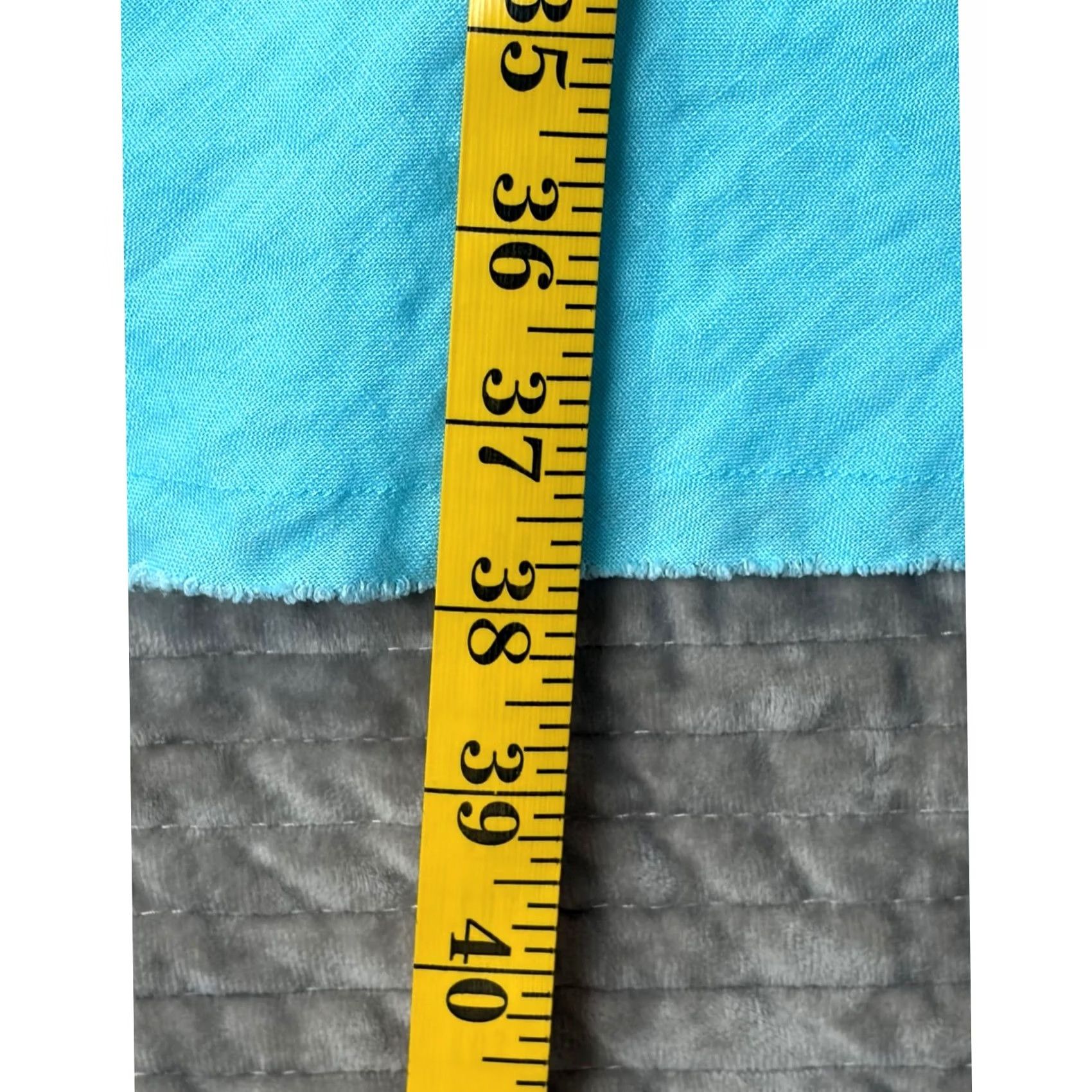 Eileen Fisher Eileen Fisher Organic Linen V-Neck Shift Dress Turquoise Blue Large Size L / US 10 / IT 46 - 5 Thumbnail