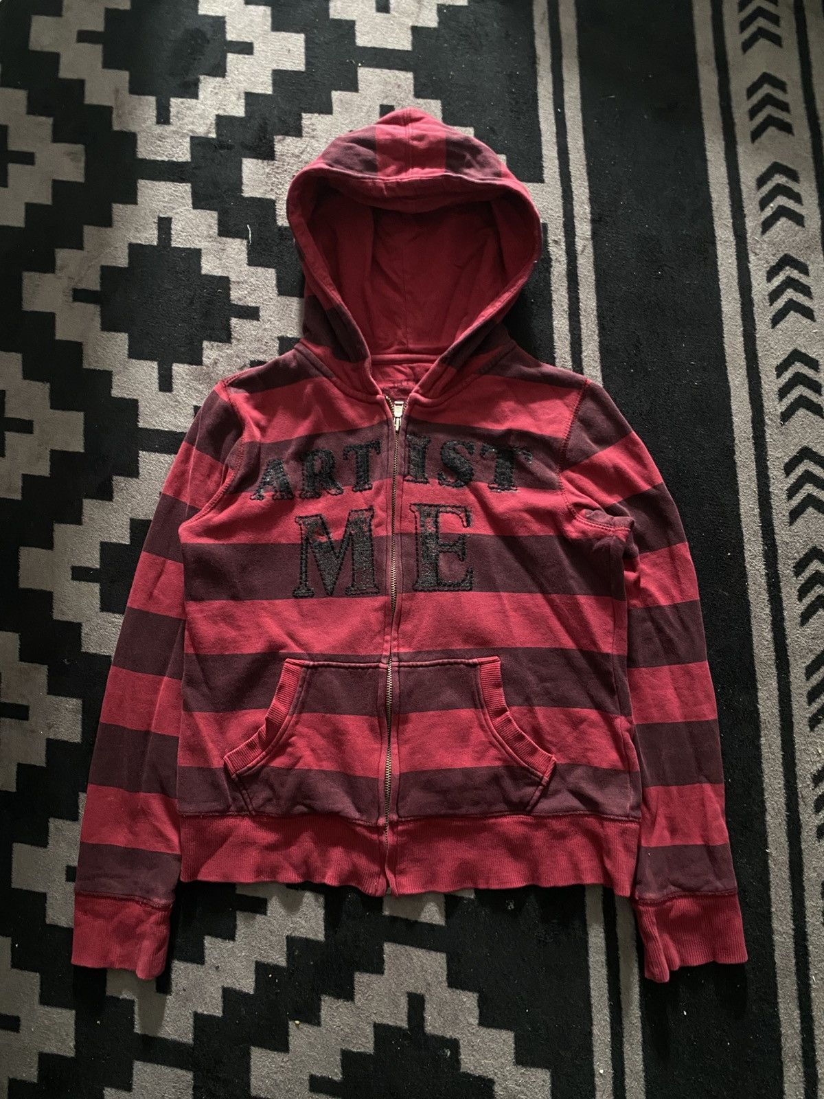 If Six Was Nine × Japanese Brand × Le Grande Bleu (L.G.B.) Vintage litmus “artist me” striped hoodie Size US S / EU 44-46 / 1 - 1 Thumbnail