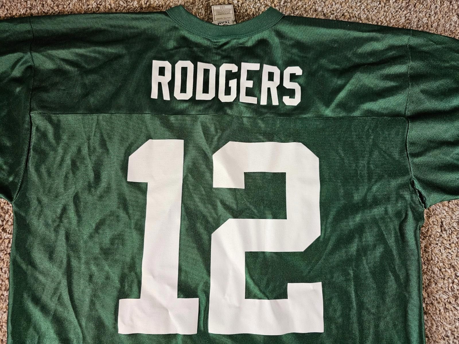 Designer Green Bay Packers Aaron Rodgers NFL Apparel Green Jersey L Size US L / EU 52-54 / 3 - 8 Thumbnail