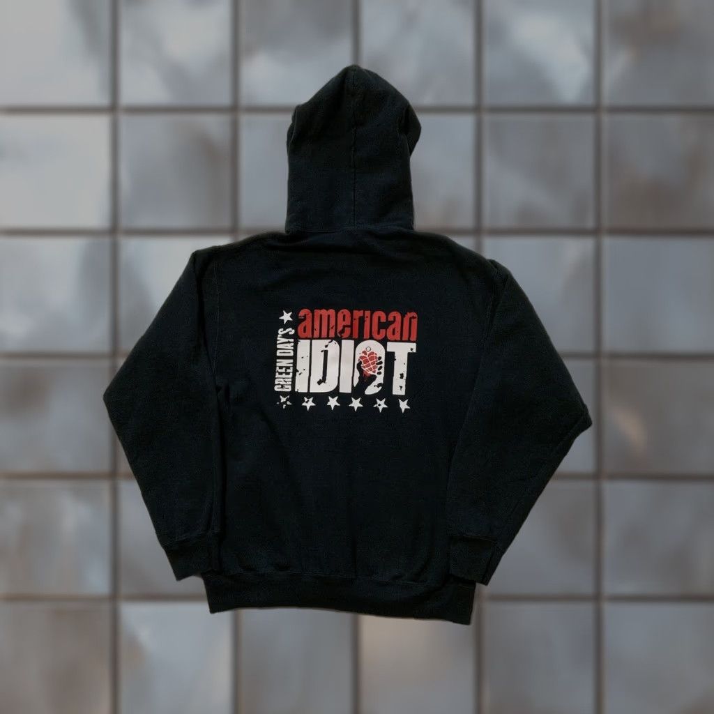 Port & Company Green Day’s American Idiot Rock Band Opera Full Zip Black Fleece Hoodie M Mens Size M Size US M / EU 48-50 / 2 - 1 Thumbnail
